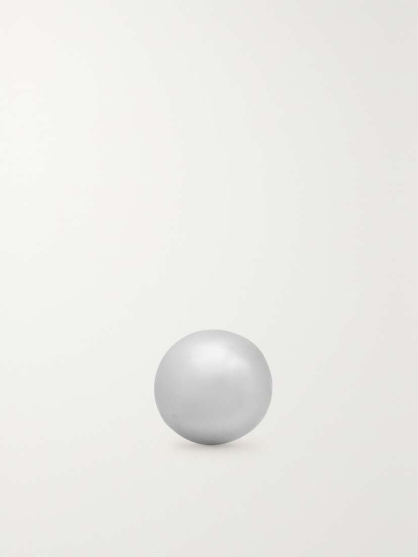 MARIA TASH 3mm Ball Threaded Stud 14-karat White Gold Single Earring