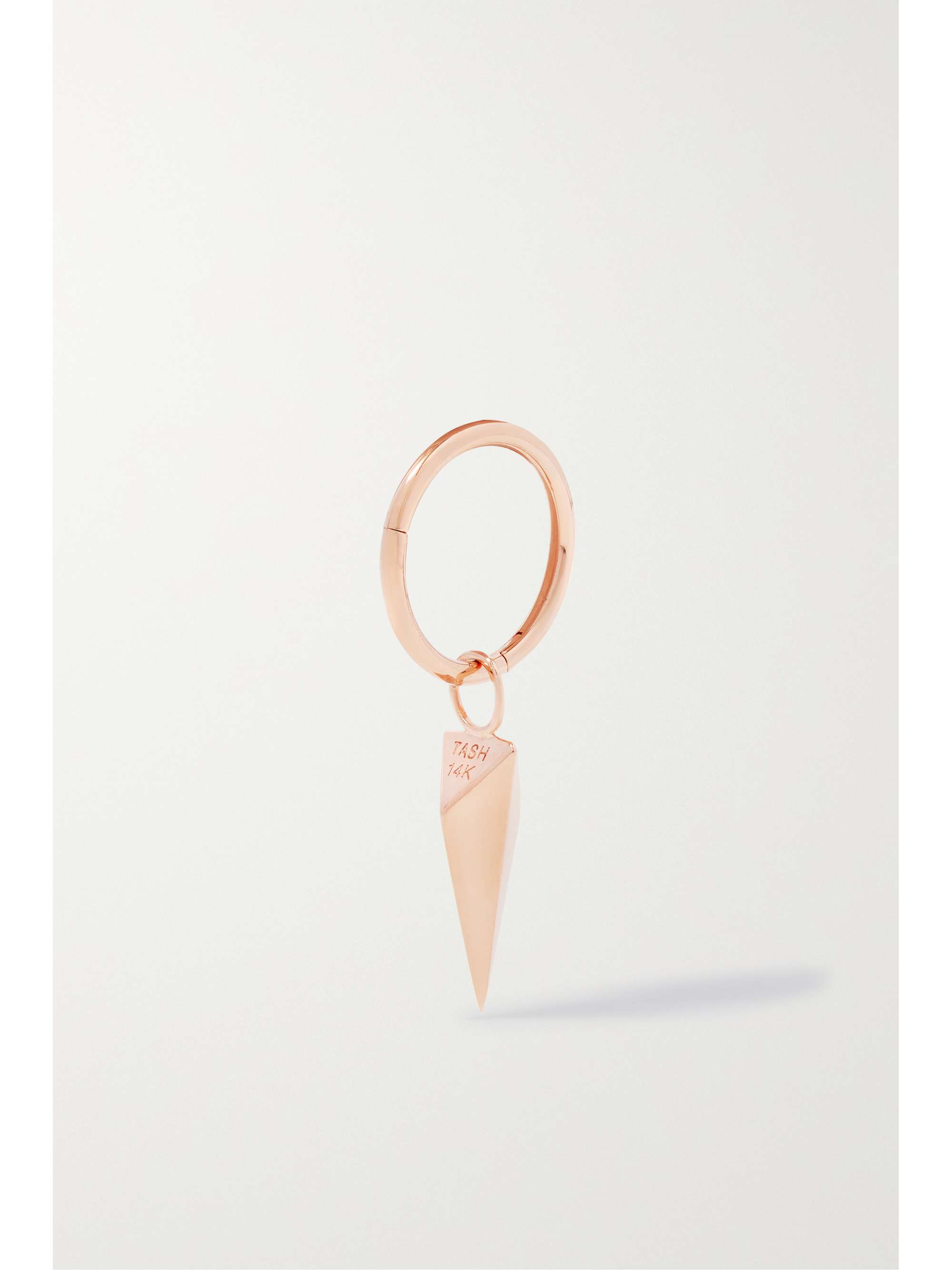 MARIA TASH Faceted Spike 14-karat gold hoop single earring