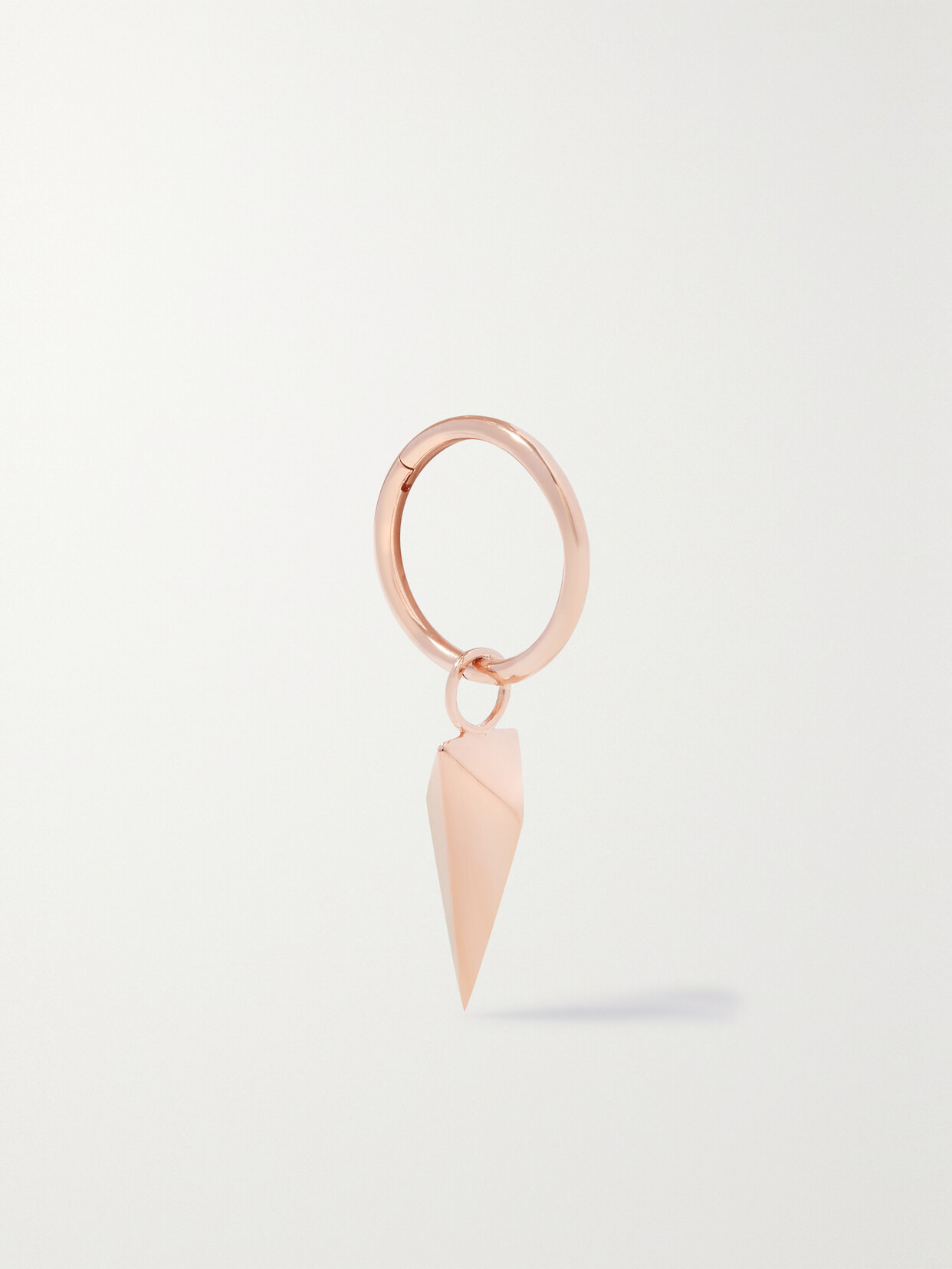 Maria Tash Faceted Spike 8mm 14-karat Rose Gold Single Hoop Earring