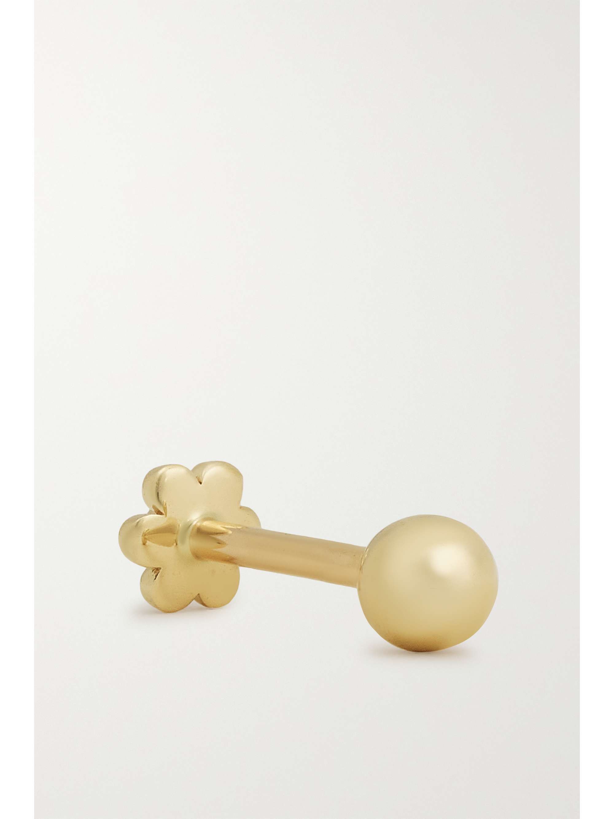 MARIA TASH 3mm Ball Threaded Stud 14-karat gold single earring