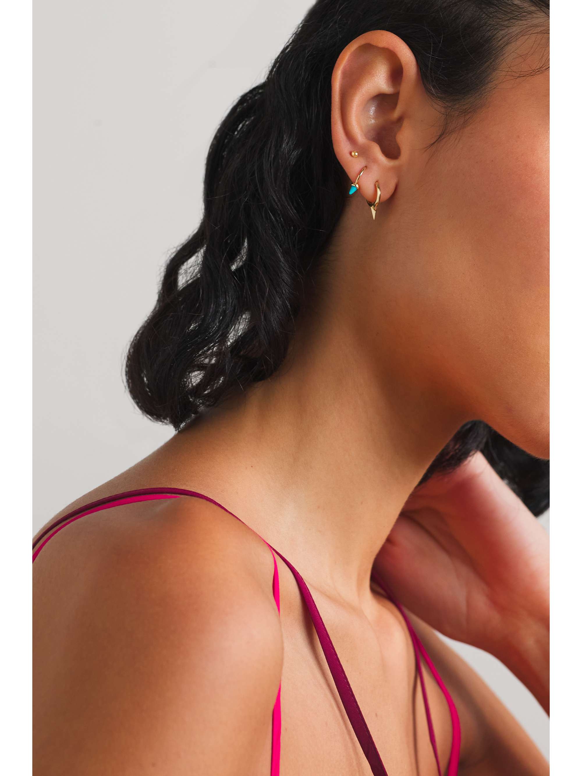 MARIA TASH 3mm Ball Threaded Stud 14-karat gold single earring