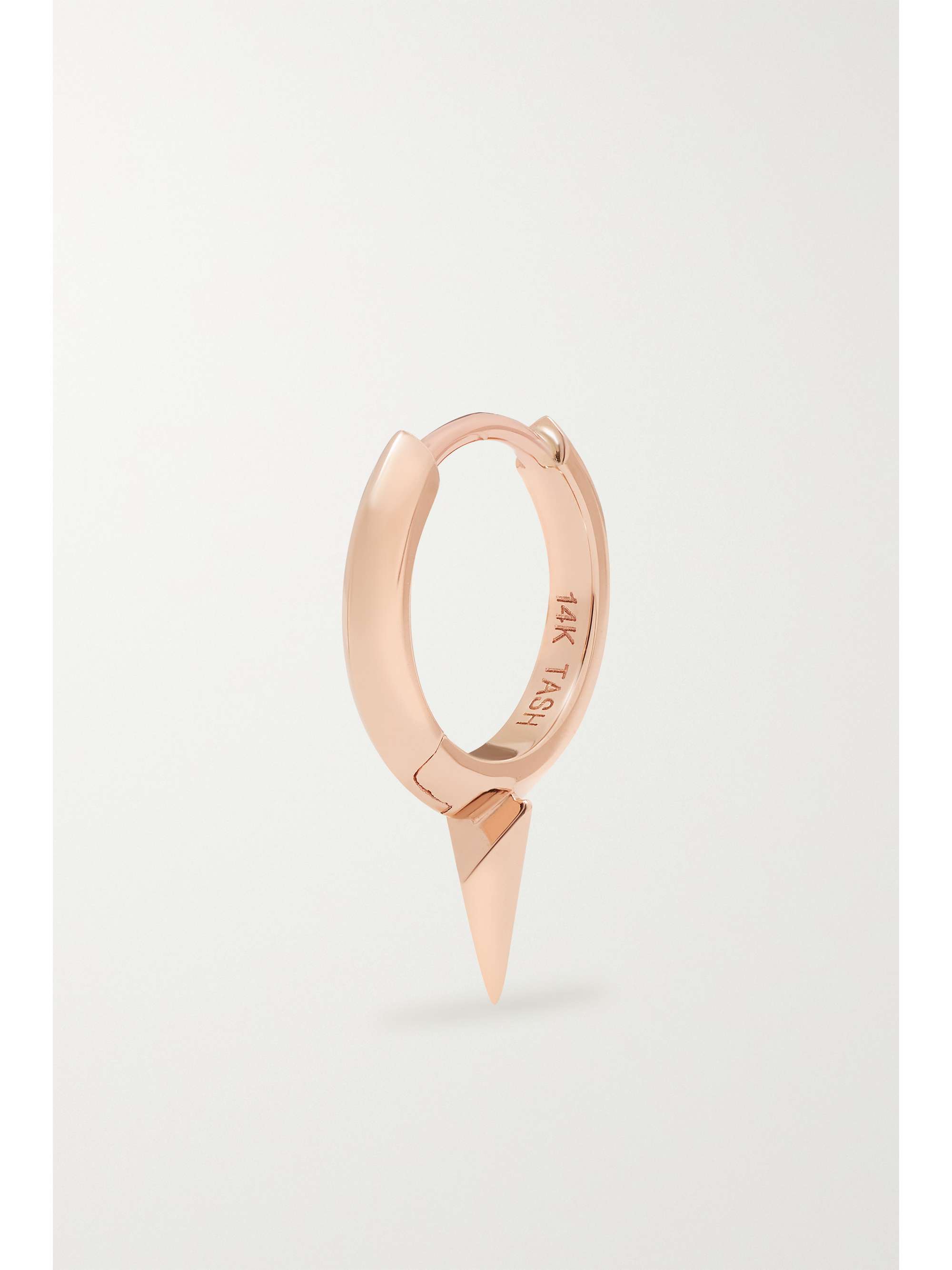 MARIA TASH 8mm Faceted Short Spike 14-karat rose gold single hoop earring