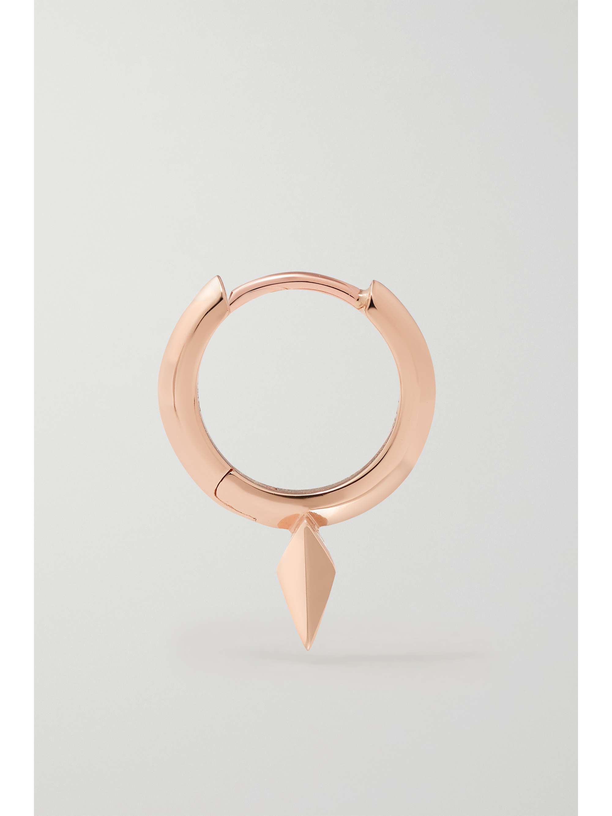MARIA TASH 8mm Faceted Short Spike 14-karat rose gold single hoop earring