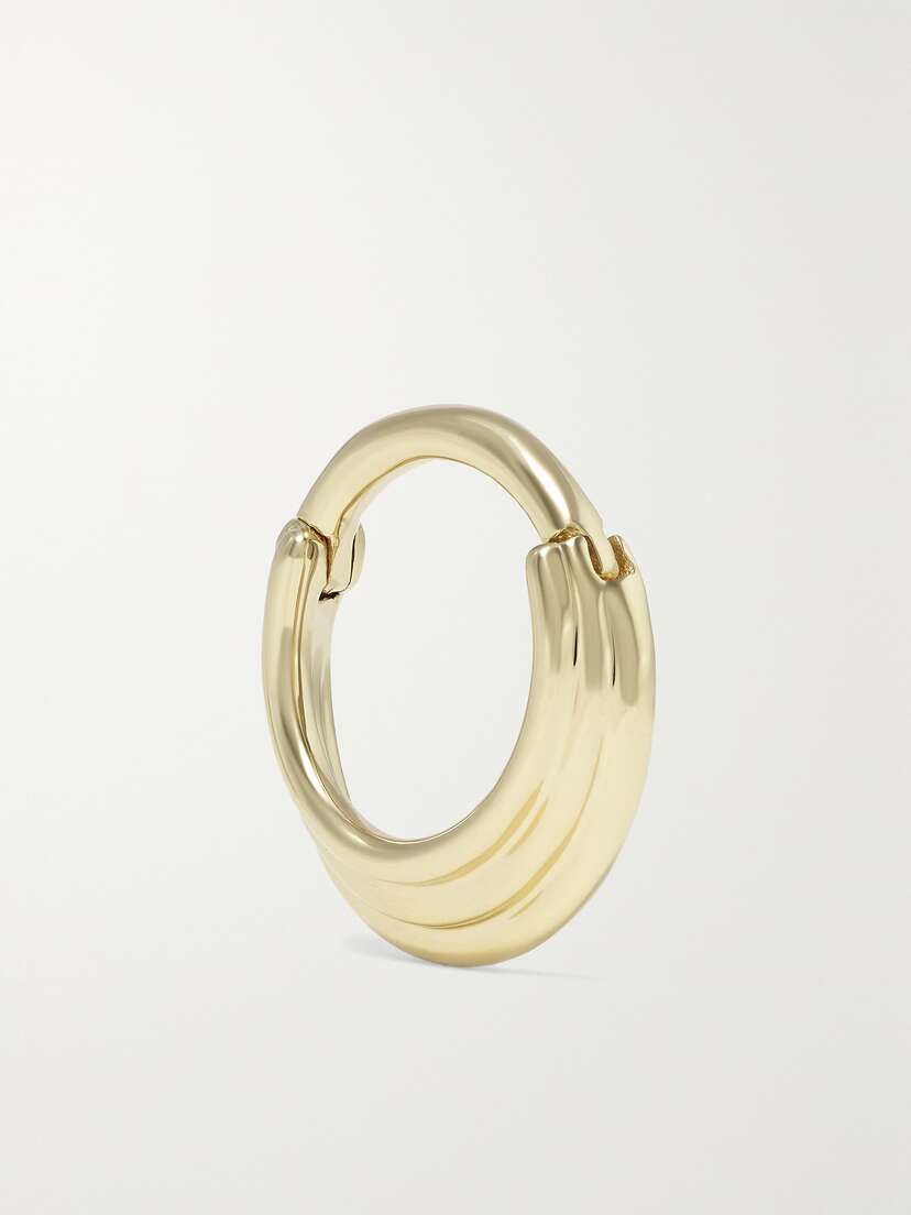 MARIA TASH Hiranya 8mm 14-karat Gold Single Hoop Earring