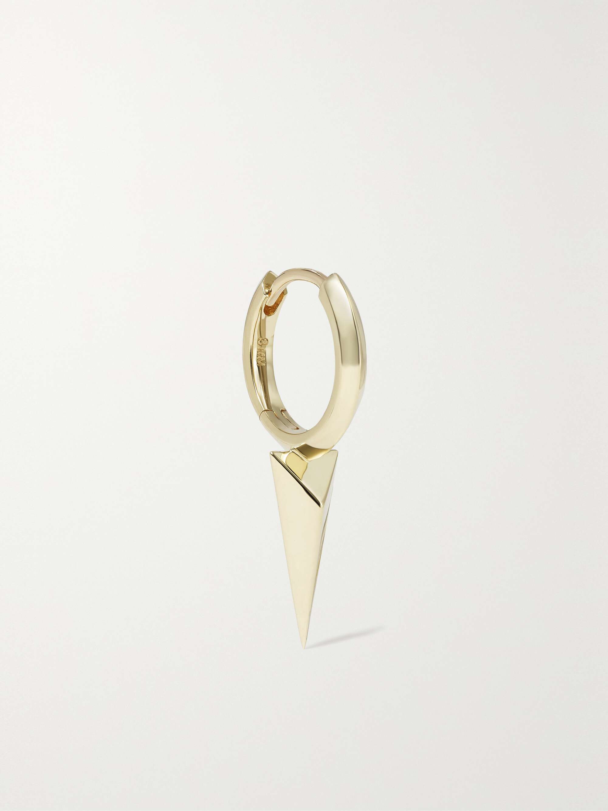 MARIA TASH Faceted Long Spike 8mm 14-karat gold single hoop