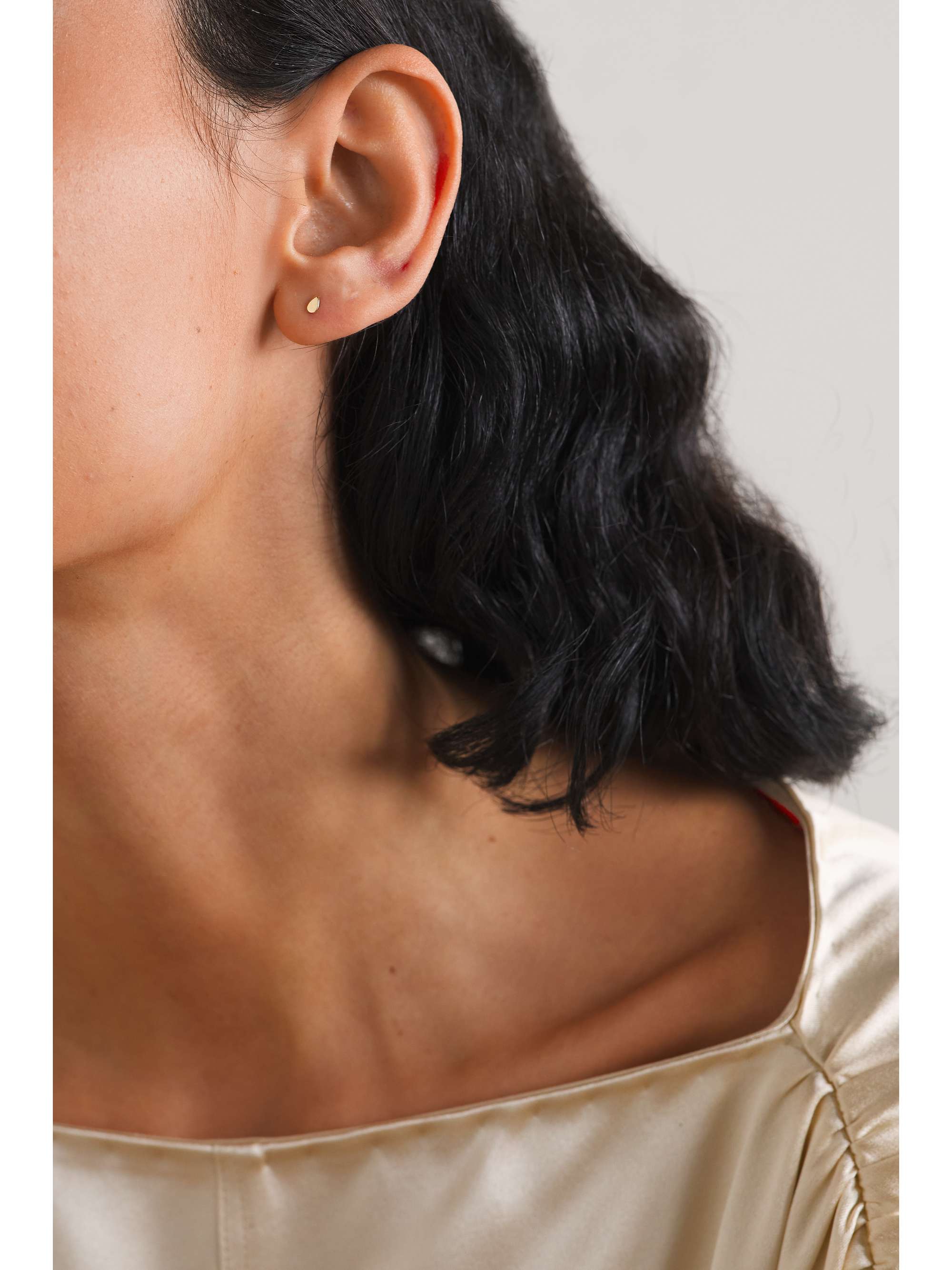 MARIA TASH Pear Threaded 14-karat rose gold single earring