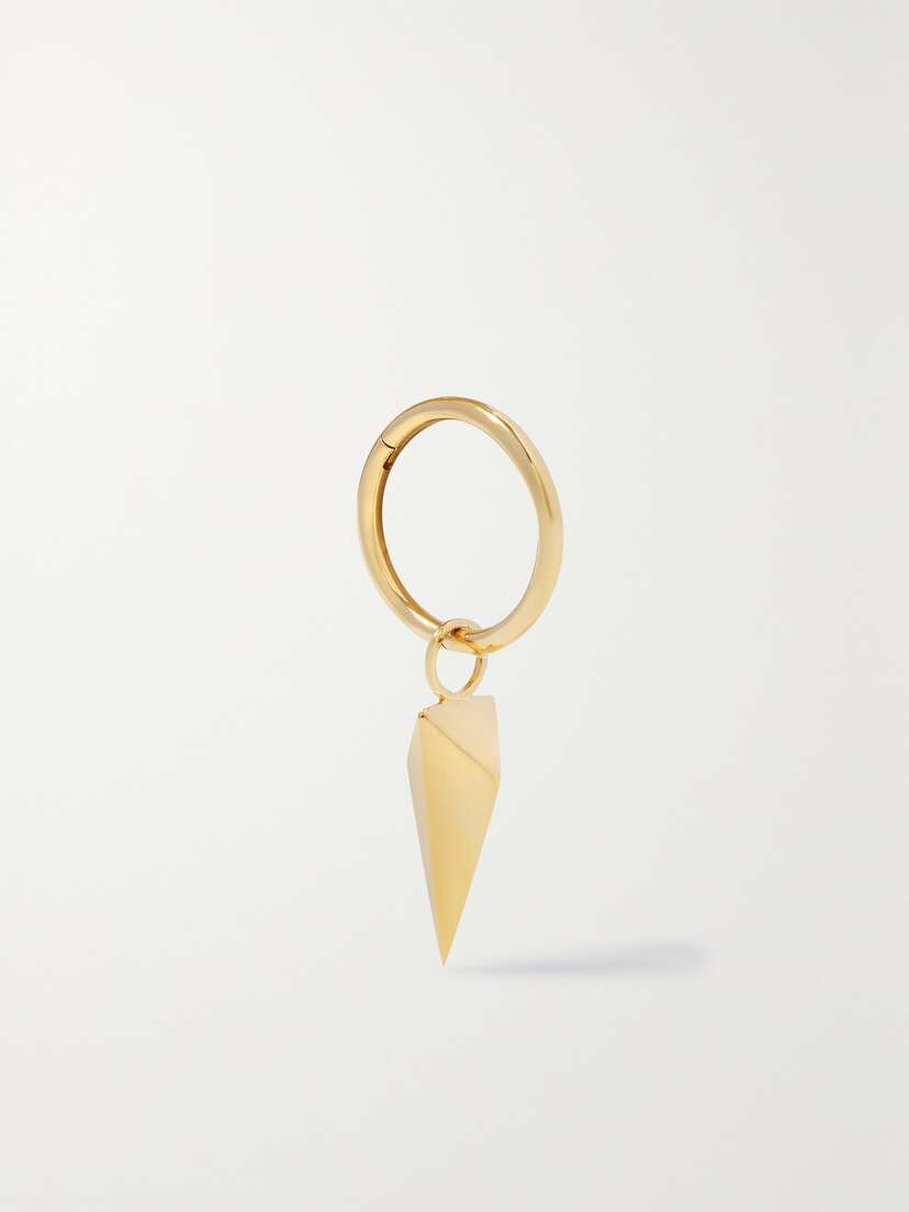 MARIA TASH Faceted Spike 14-karat Gold Hoop Single Earring