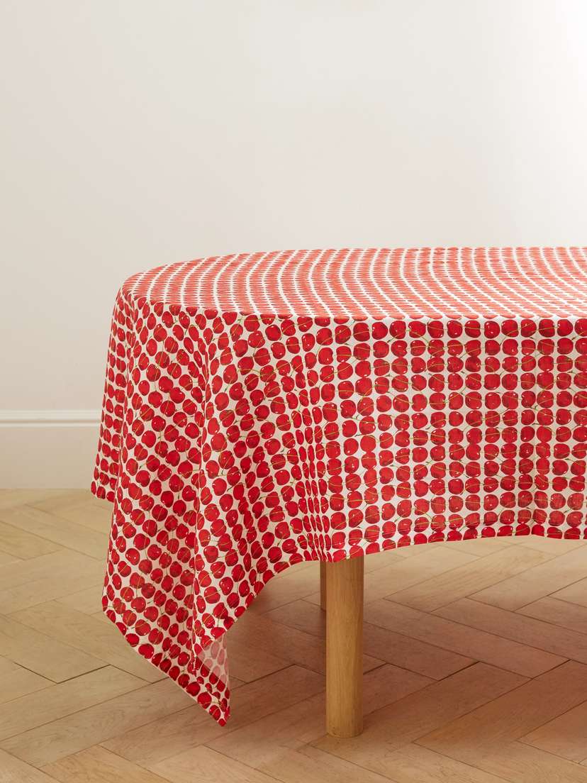 La DoubleJ Large Printed Linen Tablecloth