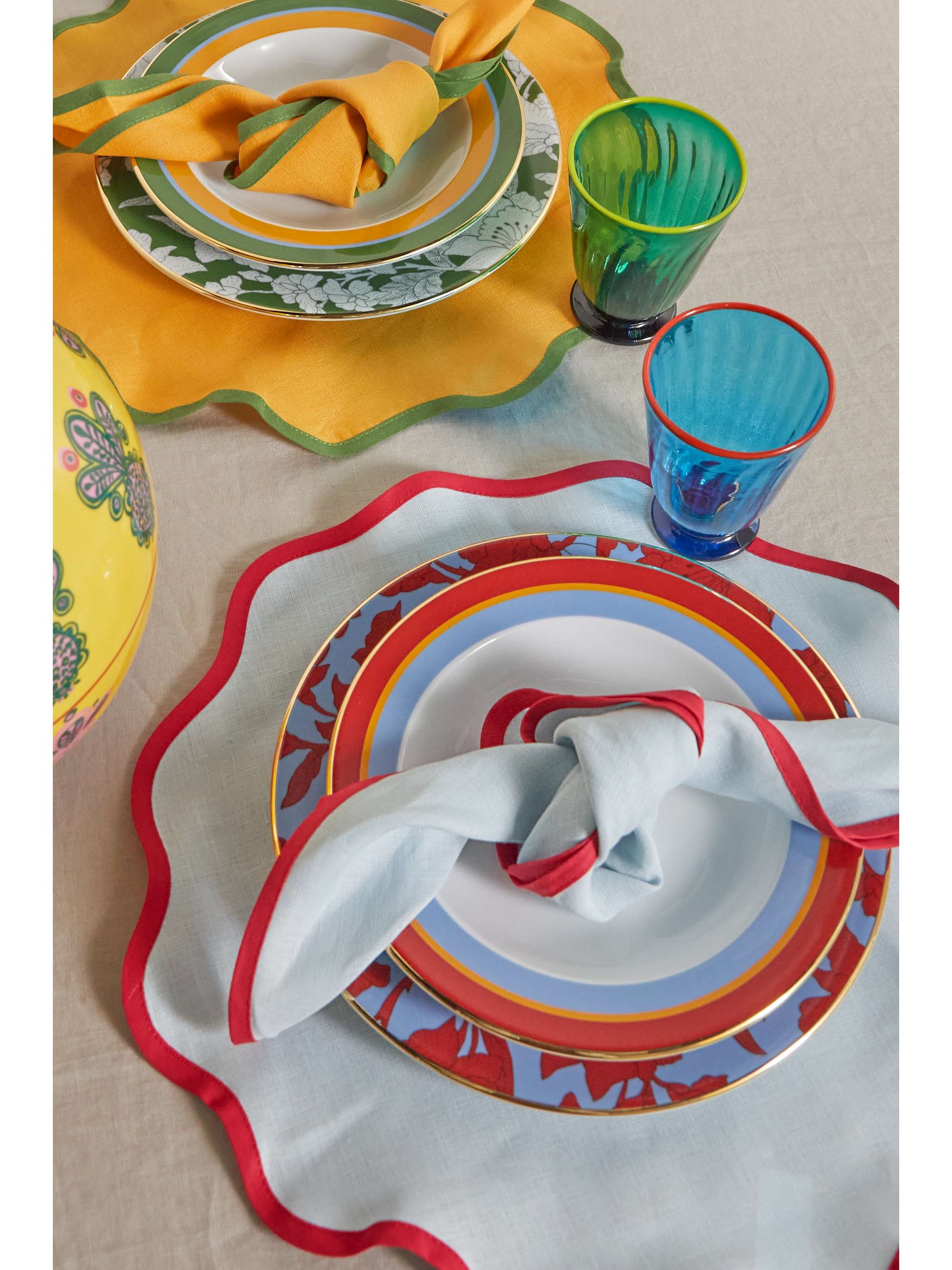 LA DOUBLEJ Set of four large linen napkins