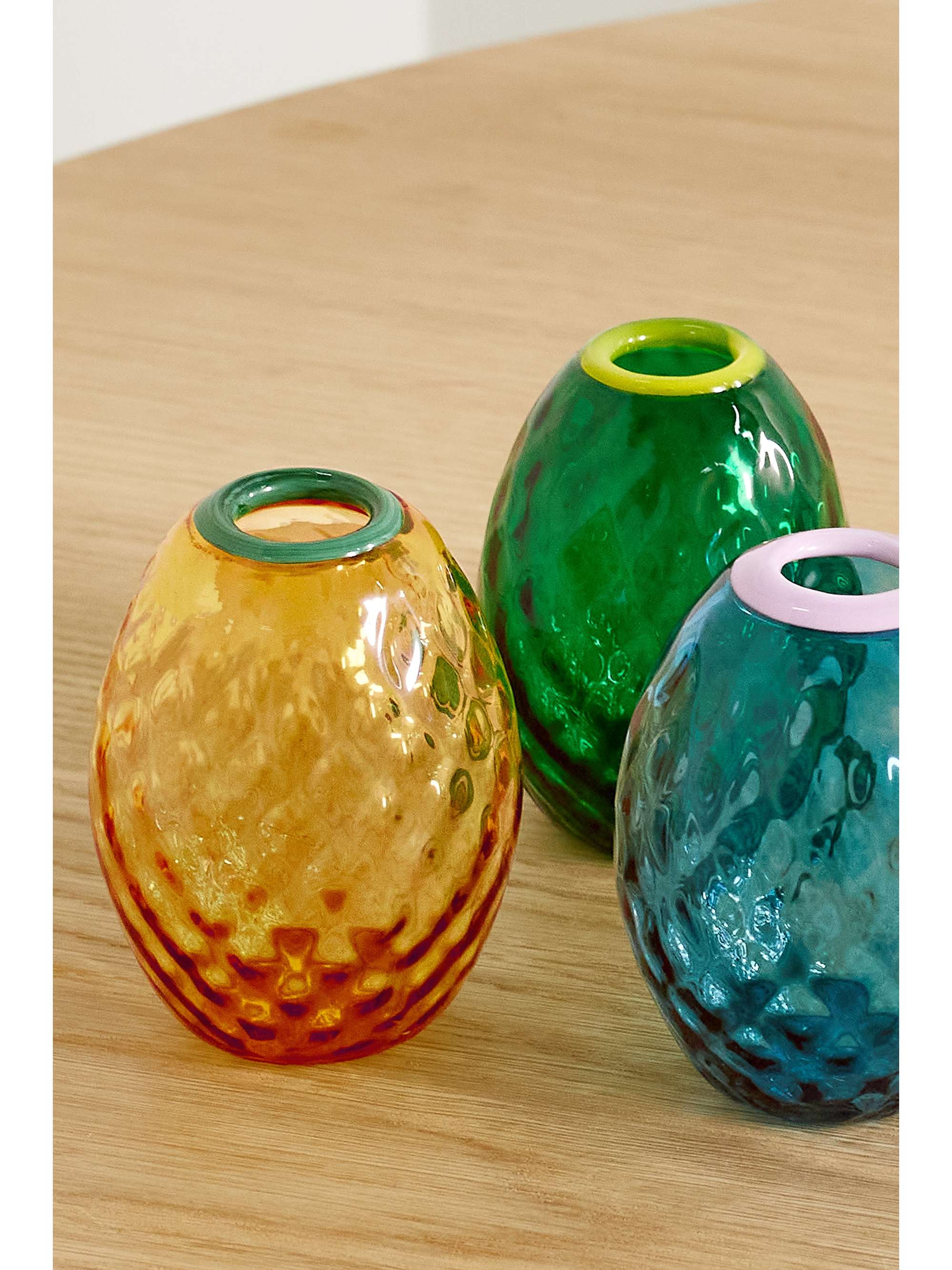 LA DOUBLEJ Set de quatre vases en verre de Murano Baby Egg