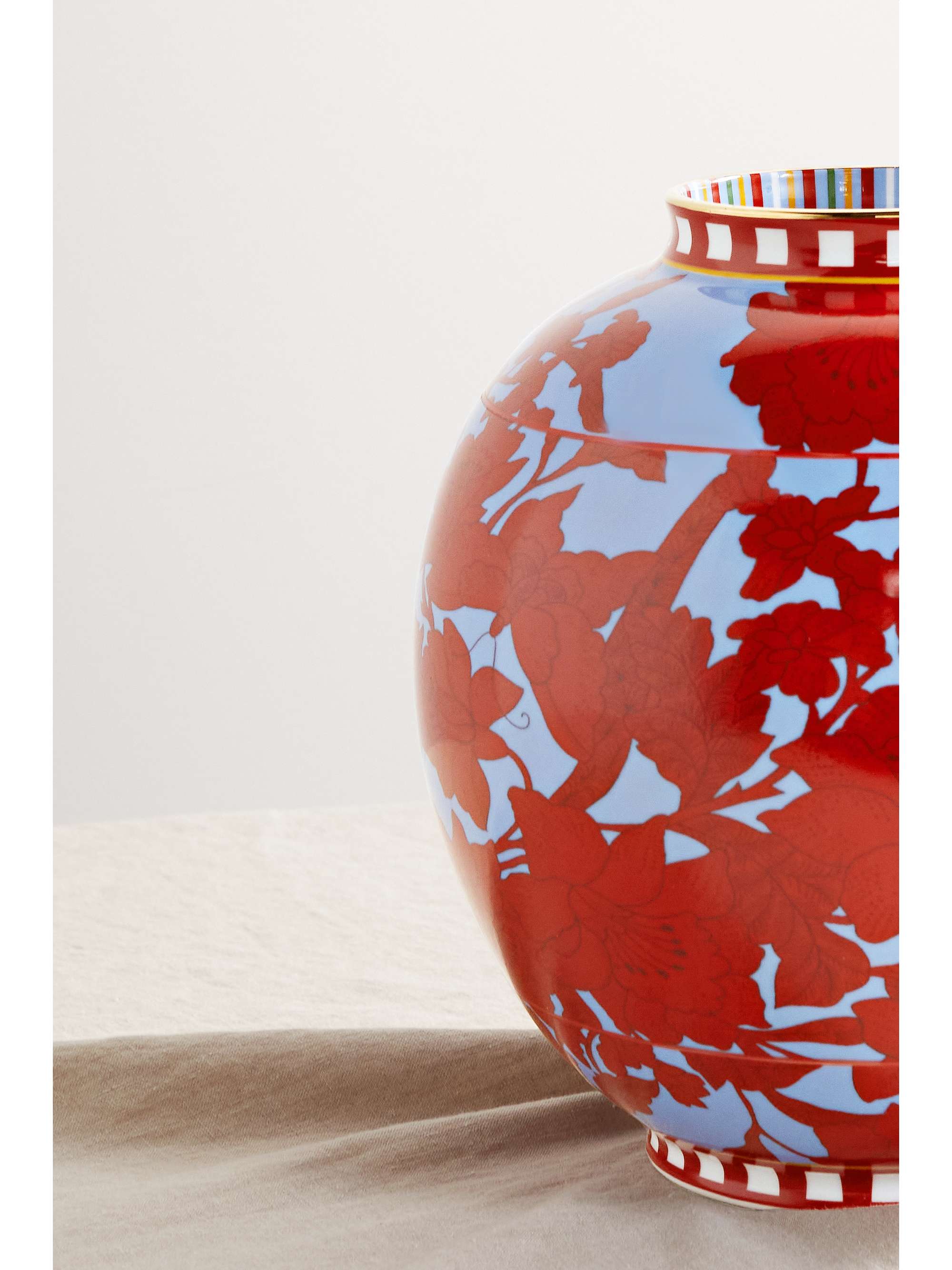 LA DOUBLEJ Big Bubble gold-plated porcelain vase