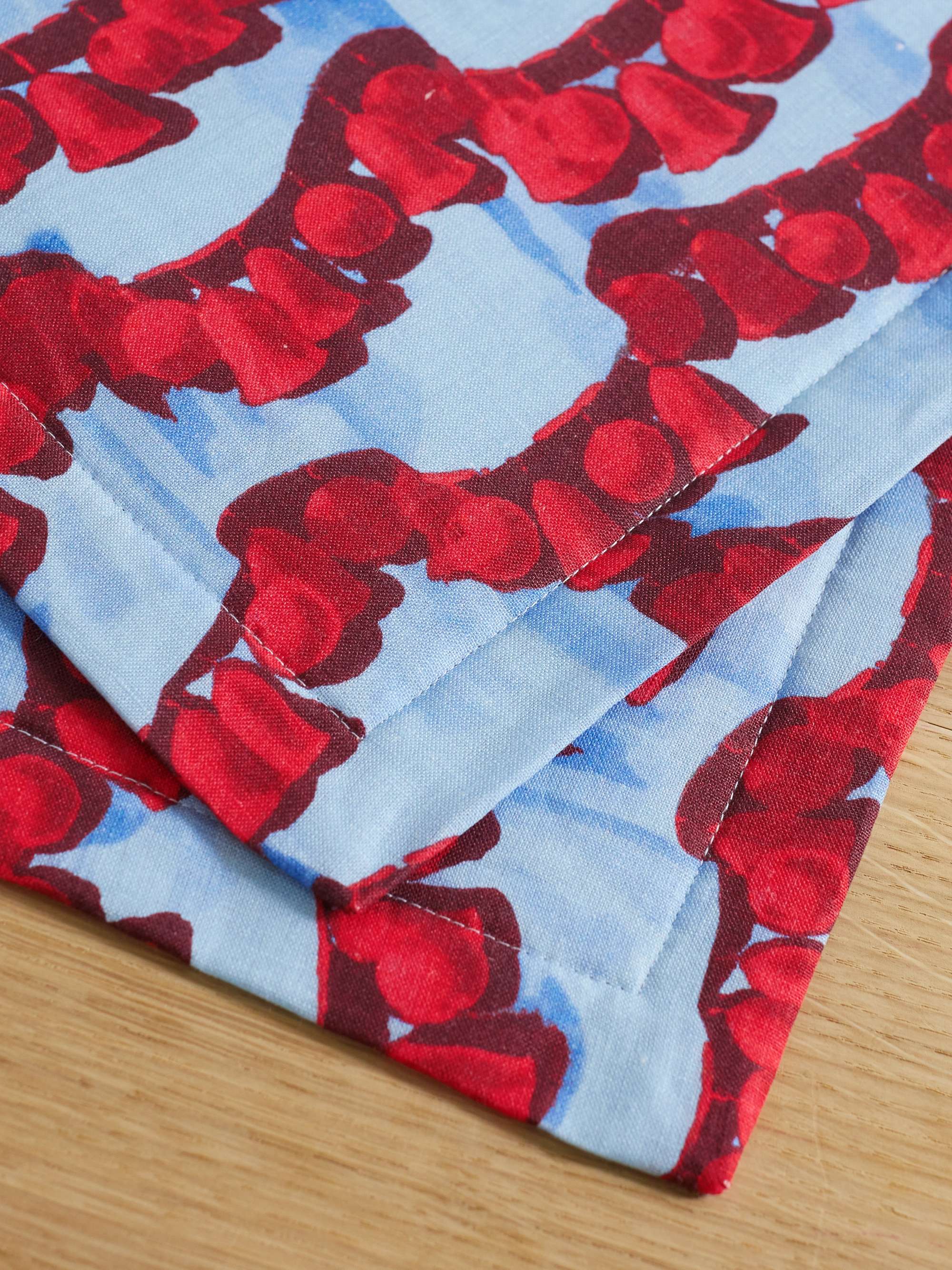 LA DOUBLEJ Set of two printed linen placemats