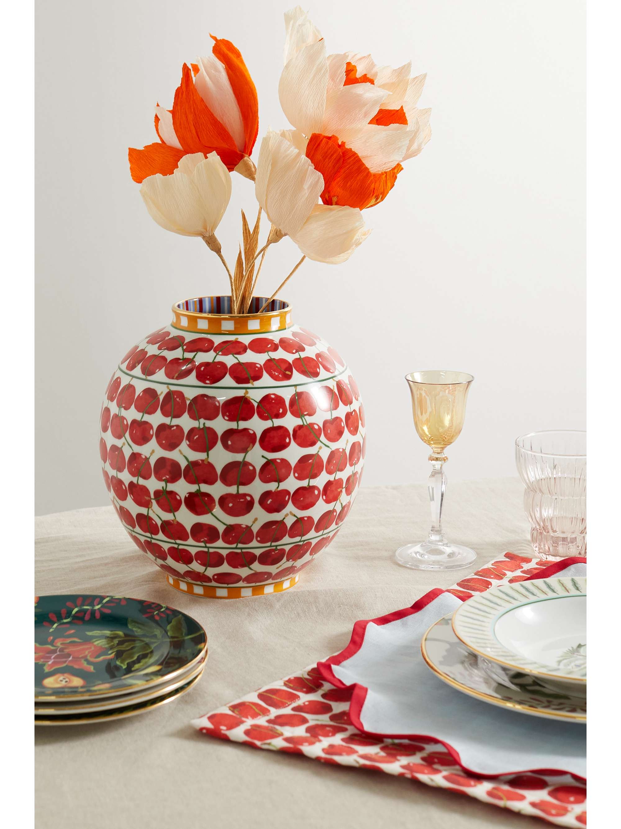LA DOUBLEJ Bubble gold-plated porcelain vase