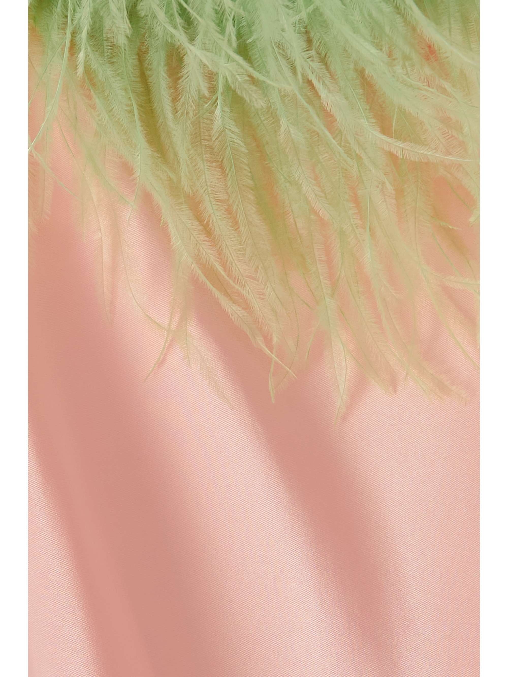 SLEEPER + NET SUSTAIN Boheme feather-trimmed ECOVERO satin chemise