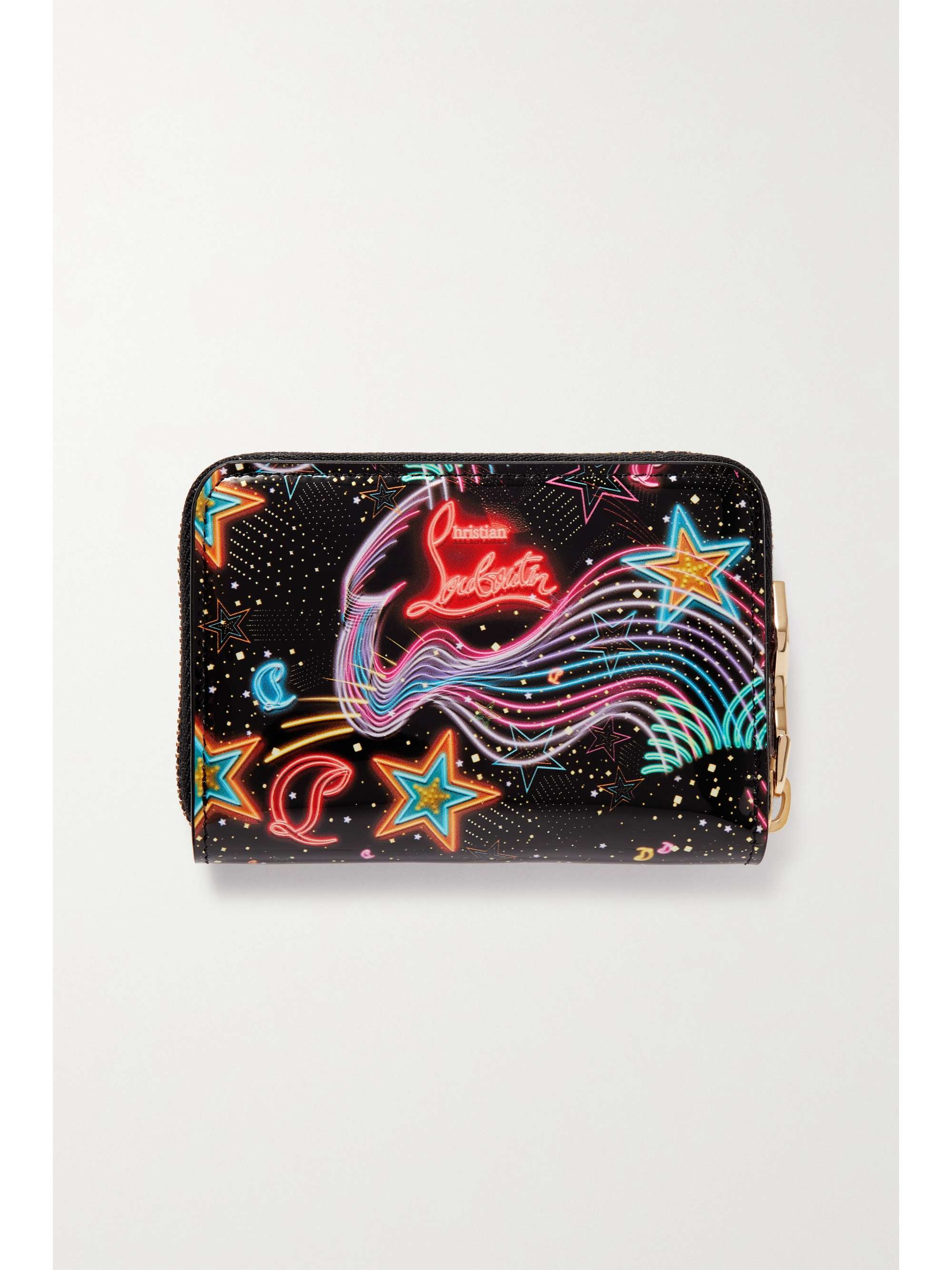 CHRISTIAN LOUBOUTIN Panettone printed patent-leather wallet