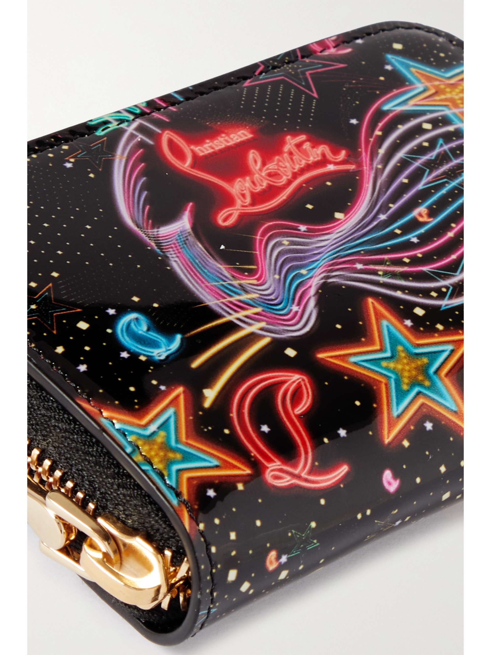 CHRISTIAN LOUBOUTIN Panettone printed patent-leather wallet