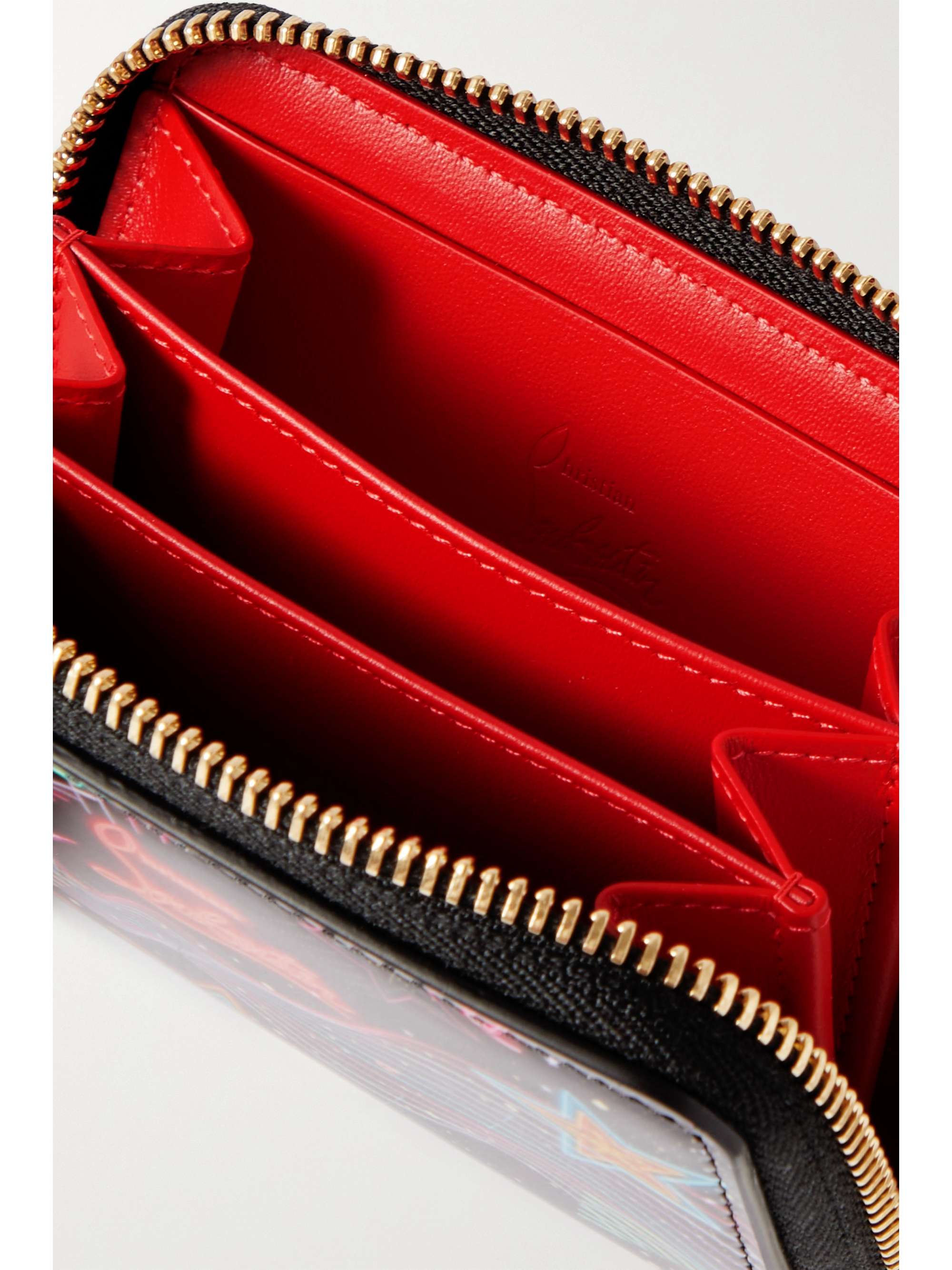 CHRISTIAN LOUBOUTIN Panettone printed patent-leather wallet