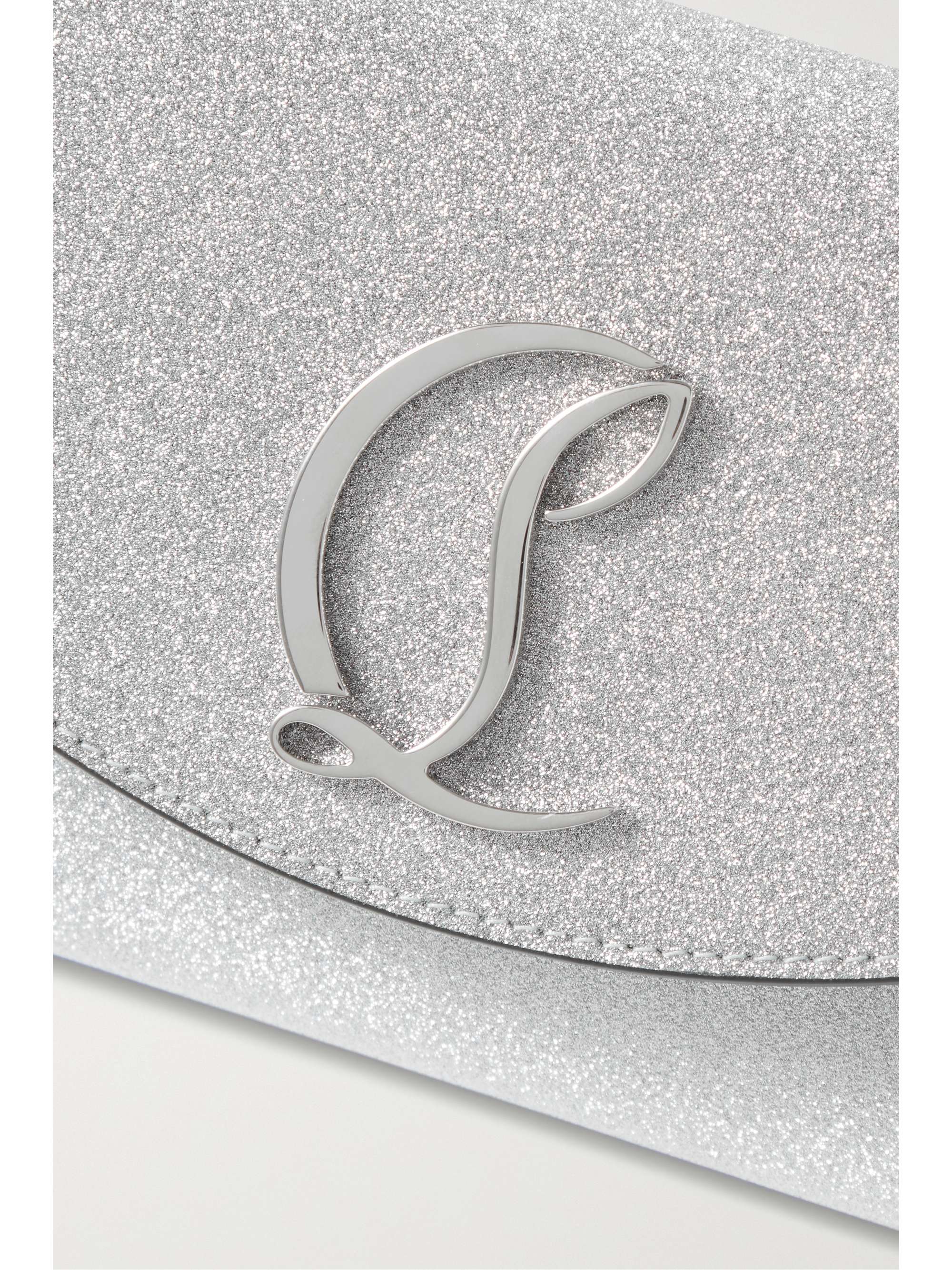 CHRISTIAN LOUBOUTIN Loubi54 glittered leather clutch