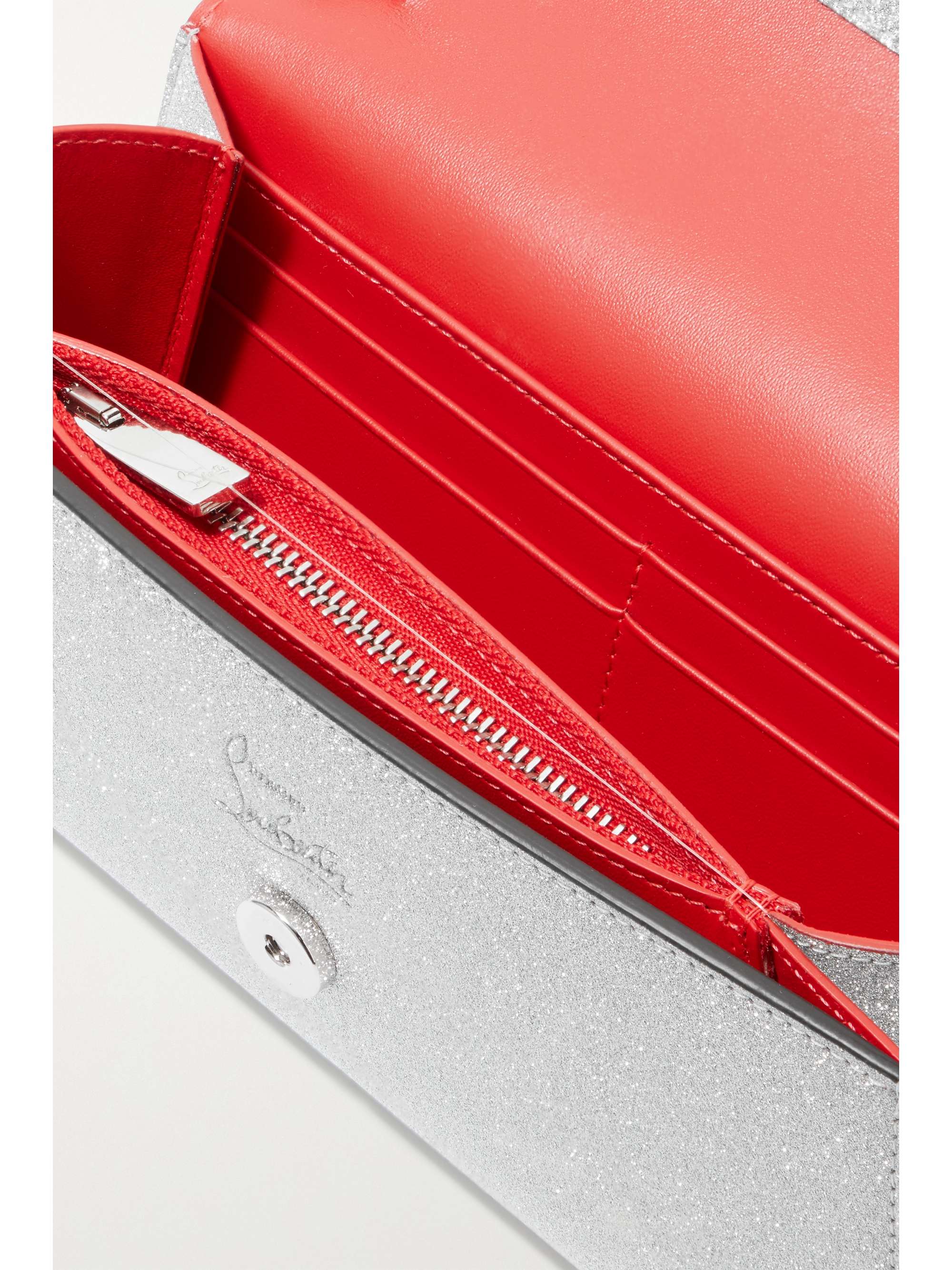 CHRISTIAN LOUBOUTIN Loubi54 glittered leather clutch