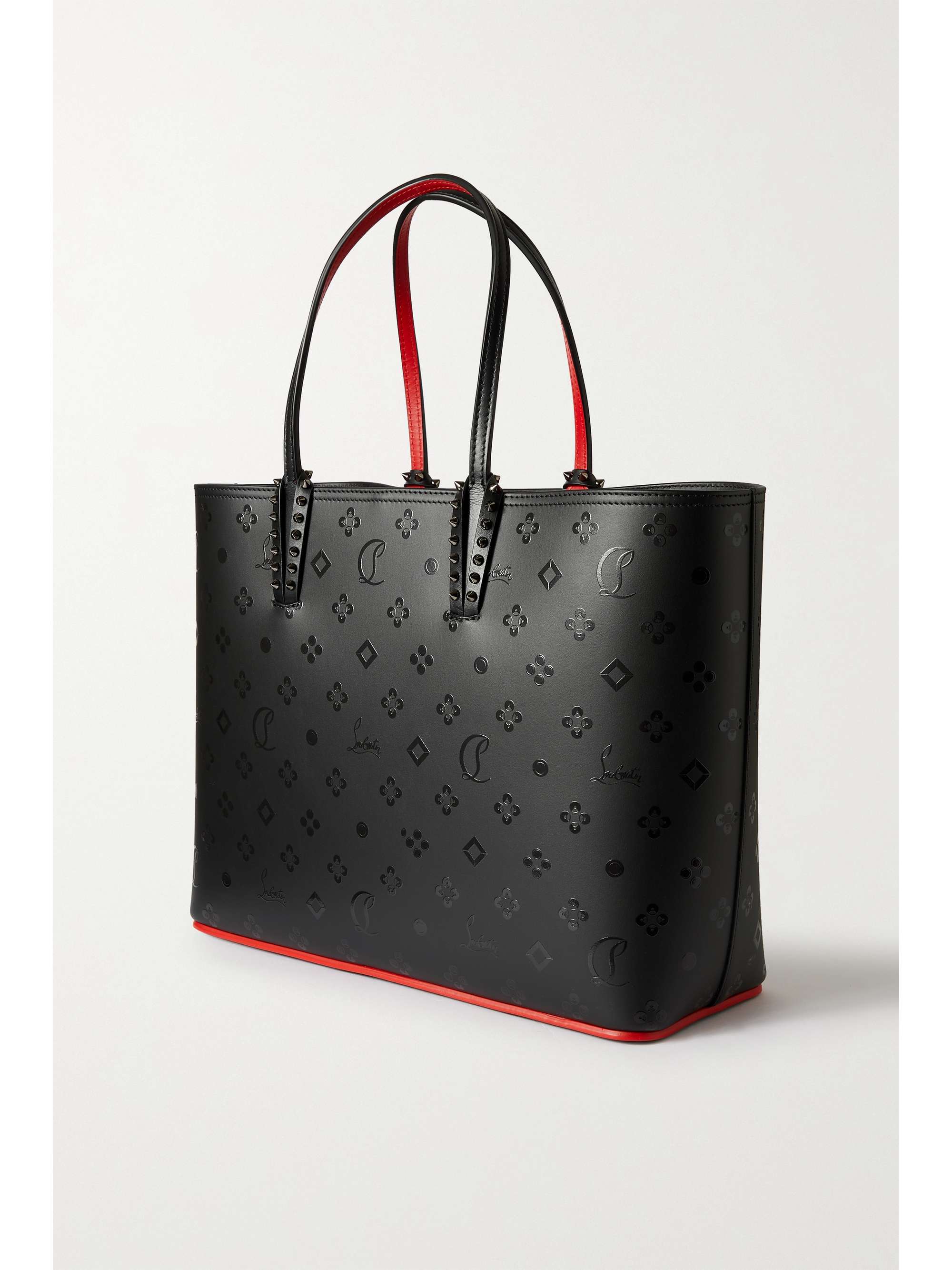 CHRISTIAN LOUBOUTIN Cabata Loubinsky spiked printed leather tote