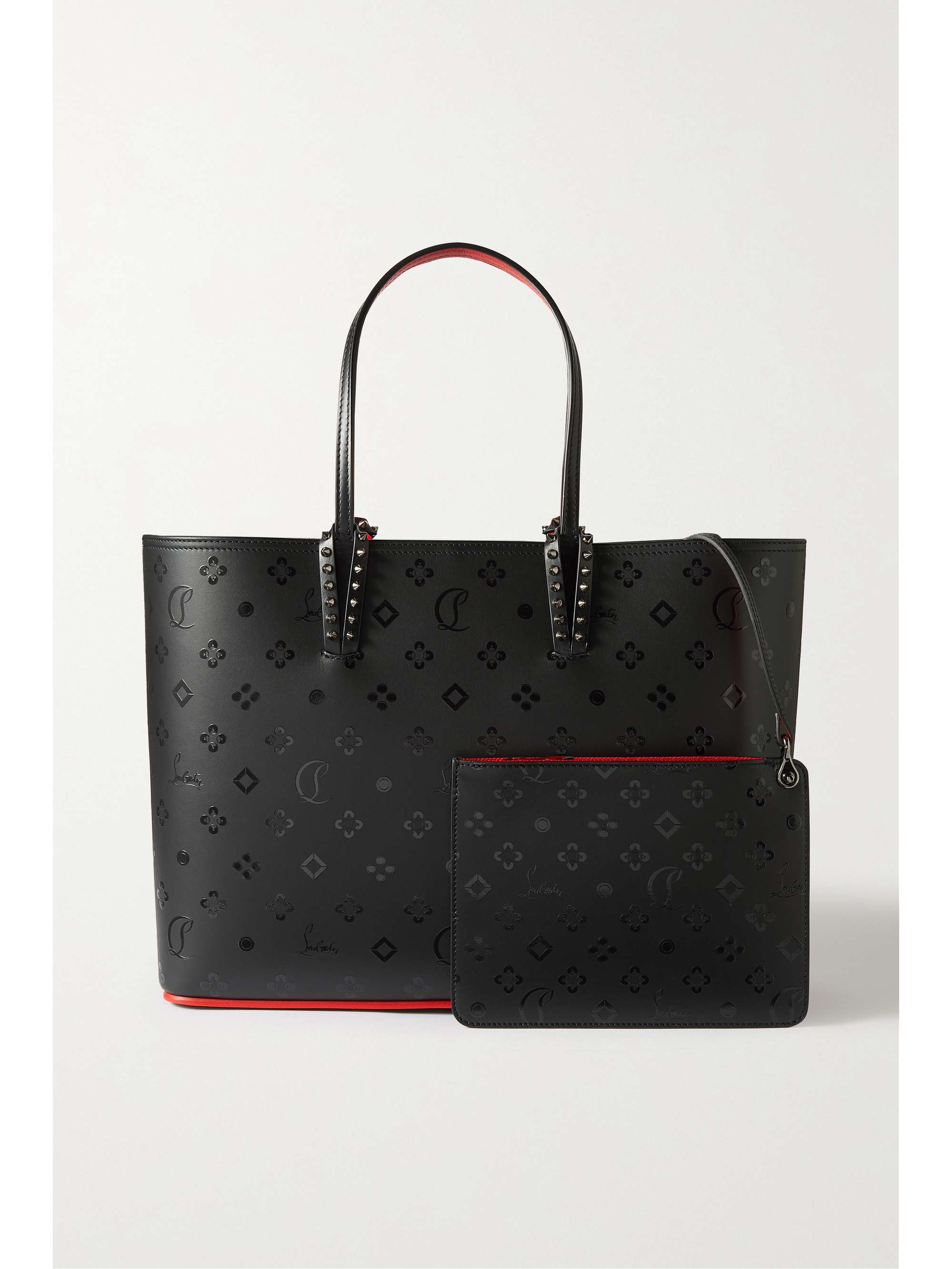 CHRISTIAN LOUBOUTIN Cabata Loubinsky spiked printed leather tote