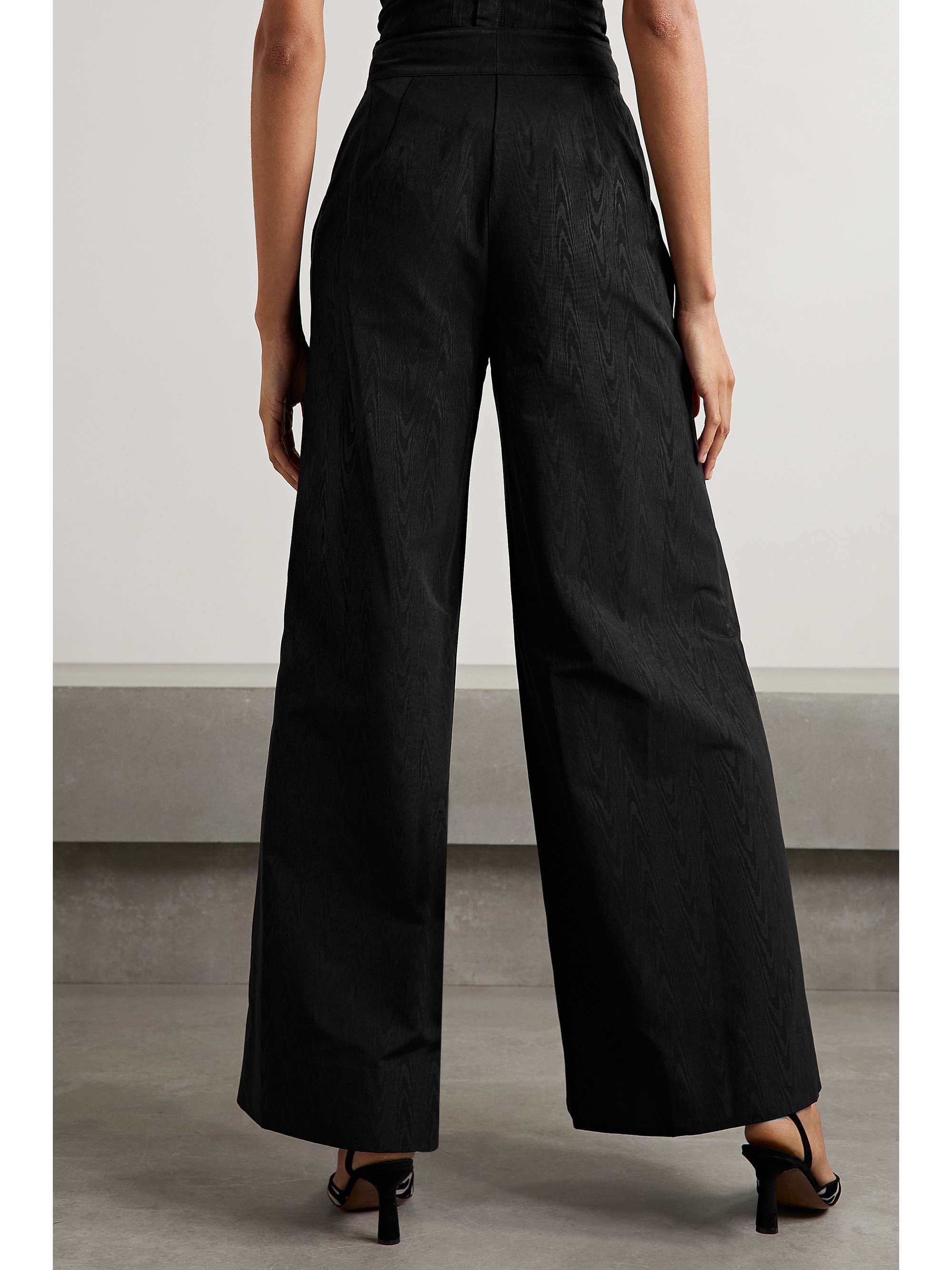 STAUD Oak moire wide-leg pants