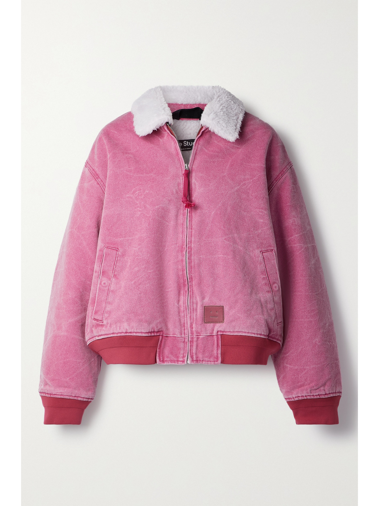 Acne Studios - Ombreyo Fleece-lined Cotton-canvas Jacket - Pink