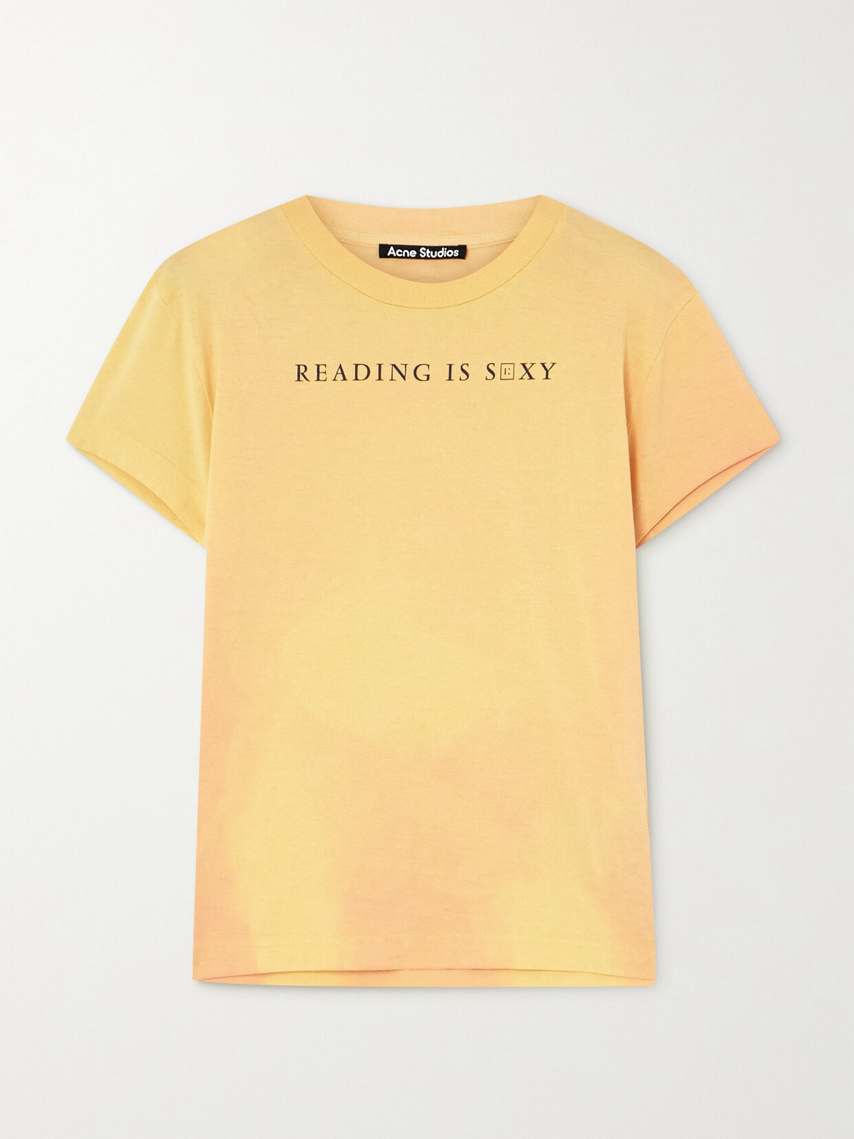 Acne Studios Printed Cotton-jersey T-shirt In Orange