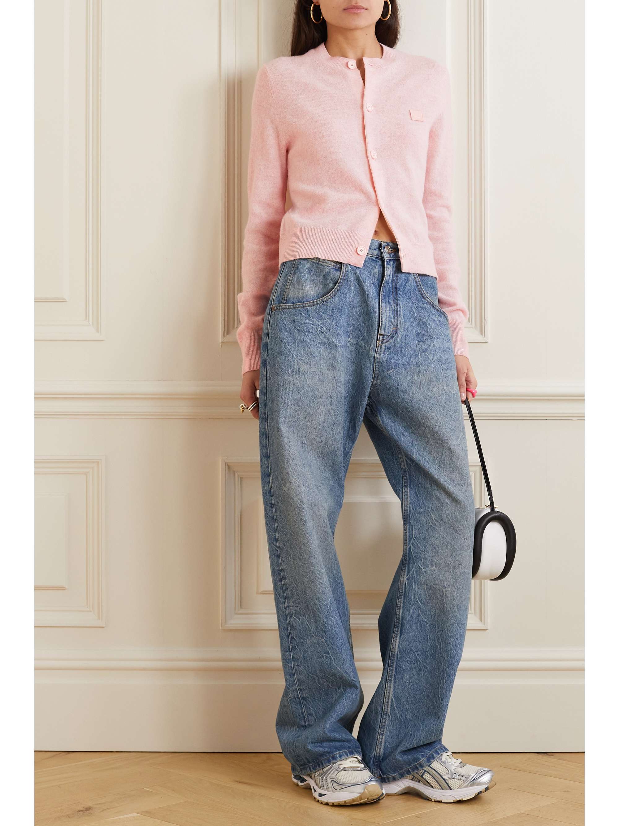 ACNE STUDIOS Cardigan en laine à appliqué