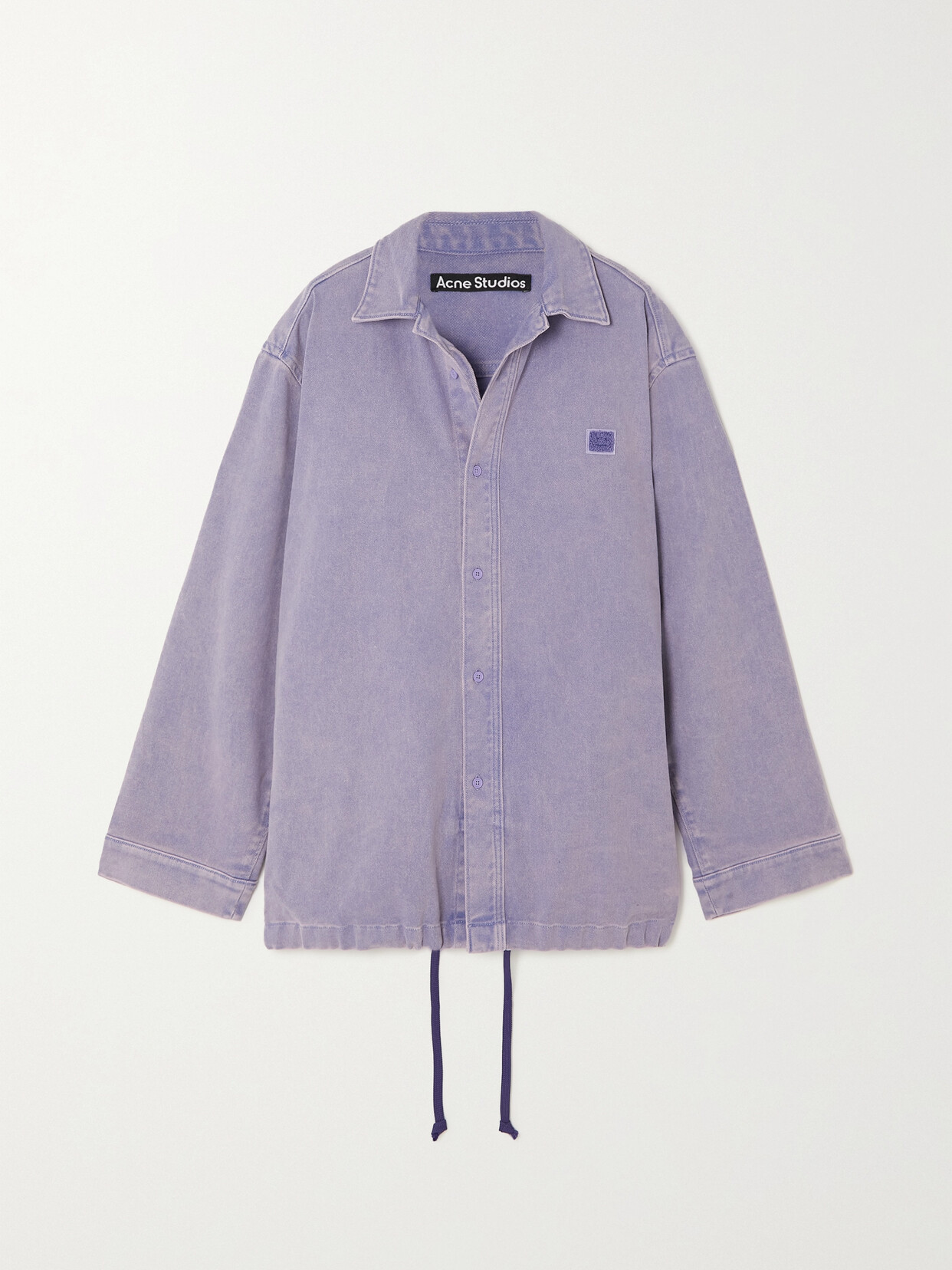 Acne Studios - Oversized Appliquéd Cotton-blend Twill Jacket - Purple