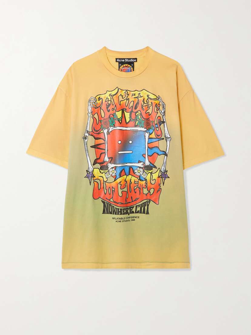 Acne Studios Oversized Printed Cotton-blend Jersey T-shirt