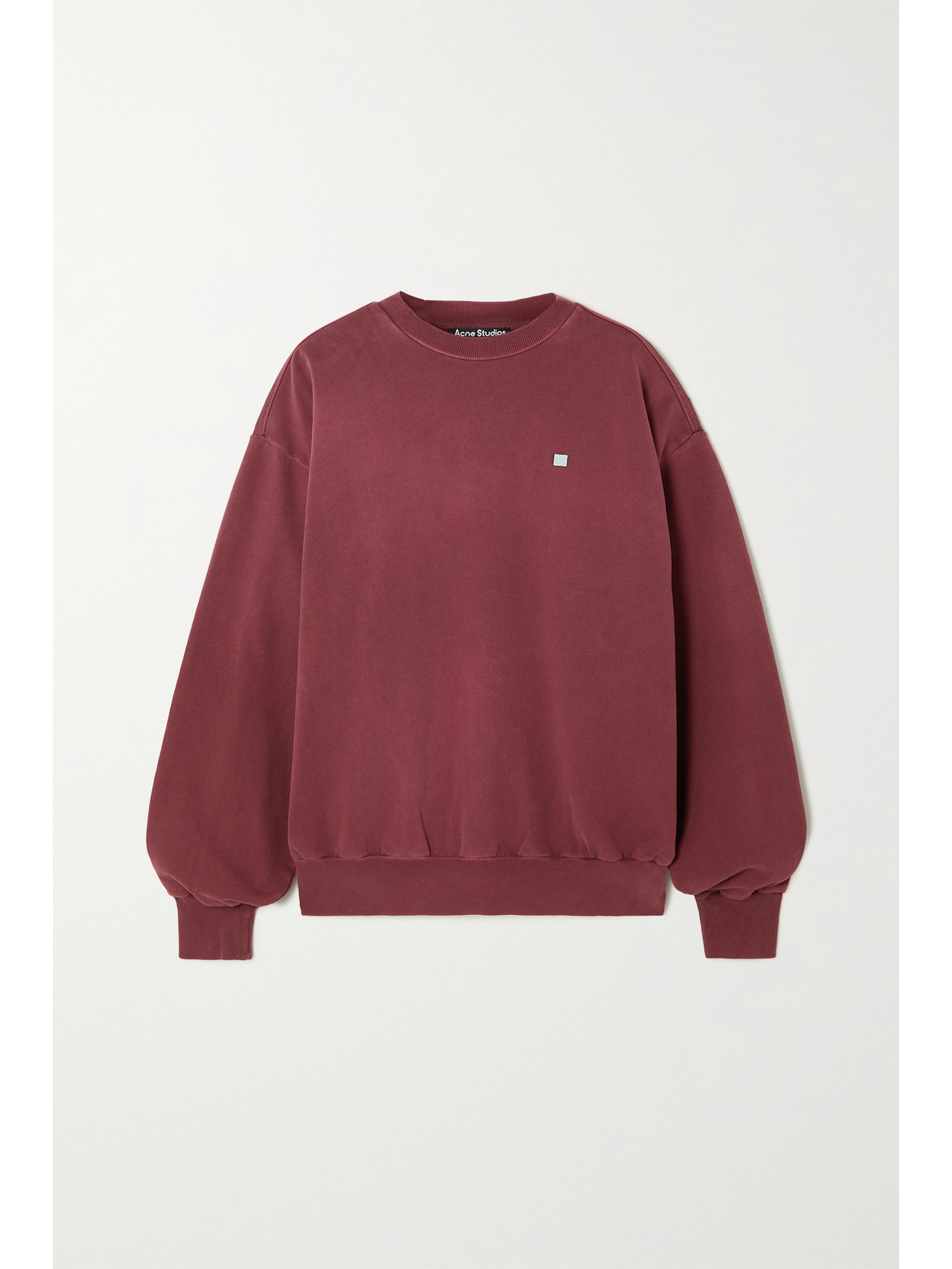 Acne Studios - Oversized Appliquéd Cotton-jersey Sweatshirt - Burgundy