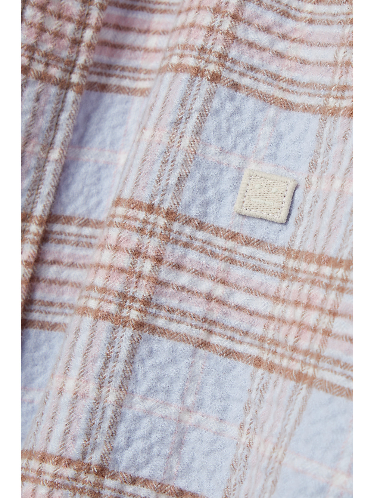 ACNE STUDIOS CHECKED CRINKLED COTTON-BLEND FLANNEL SHIRT