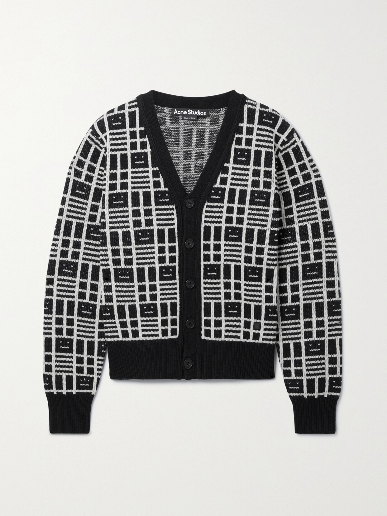 Acne Studios - Wool-jacquard Cardigan - Black