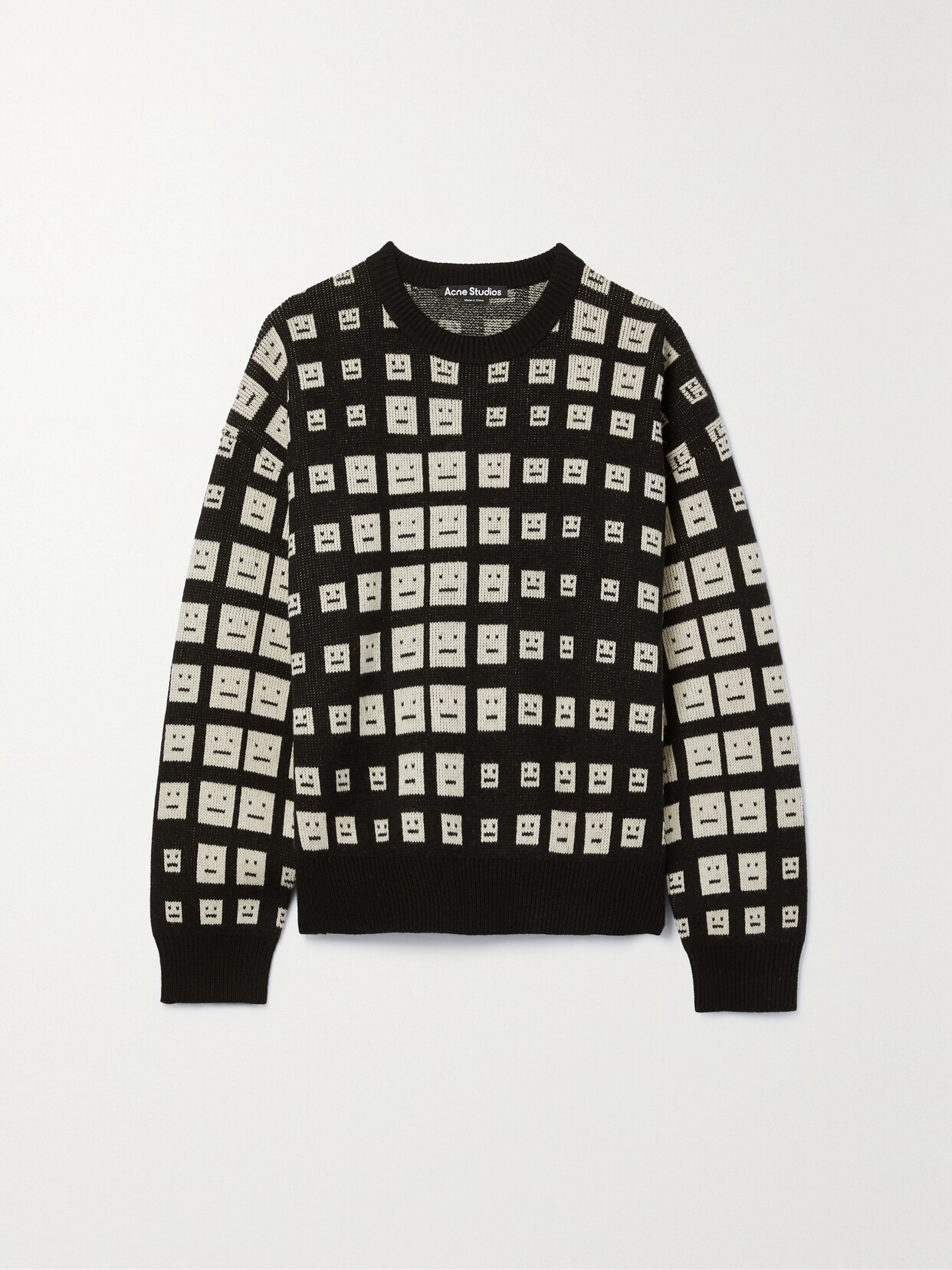 Acne Studios - Jacquard-knit Wool Sweater - Black