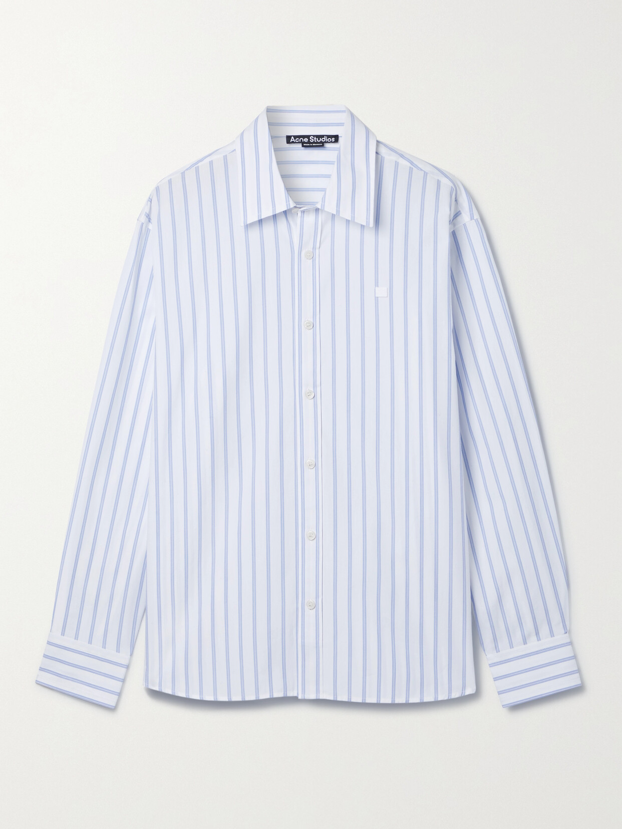 Acne Studios - Striped Organic Cotton-poplin Shirt - Blue