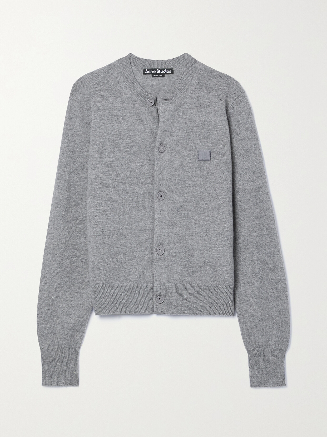 Acne Studios - Appliquéd Wool Cardigan - Gray