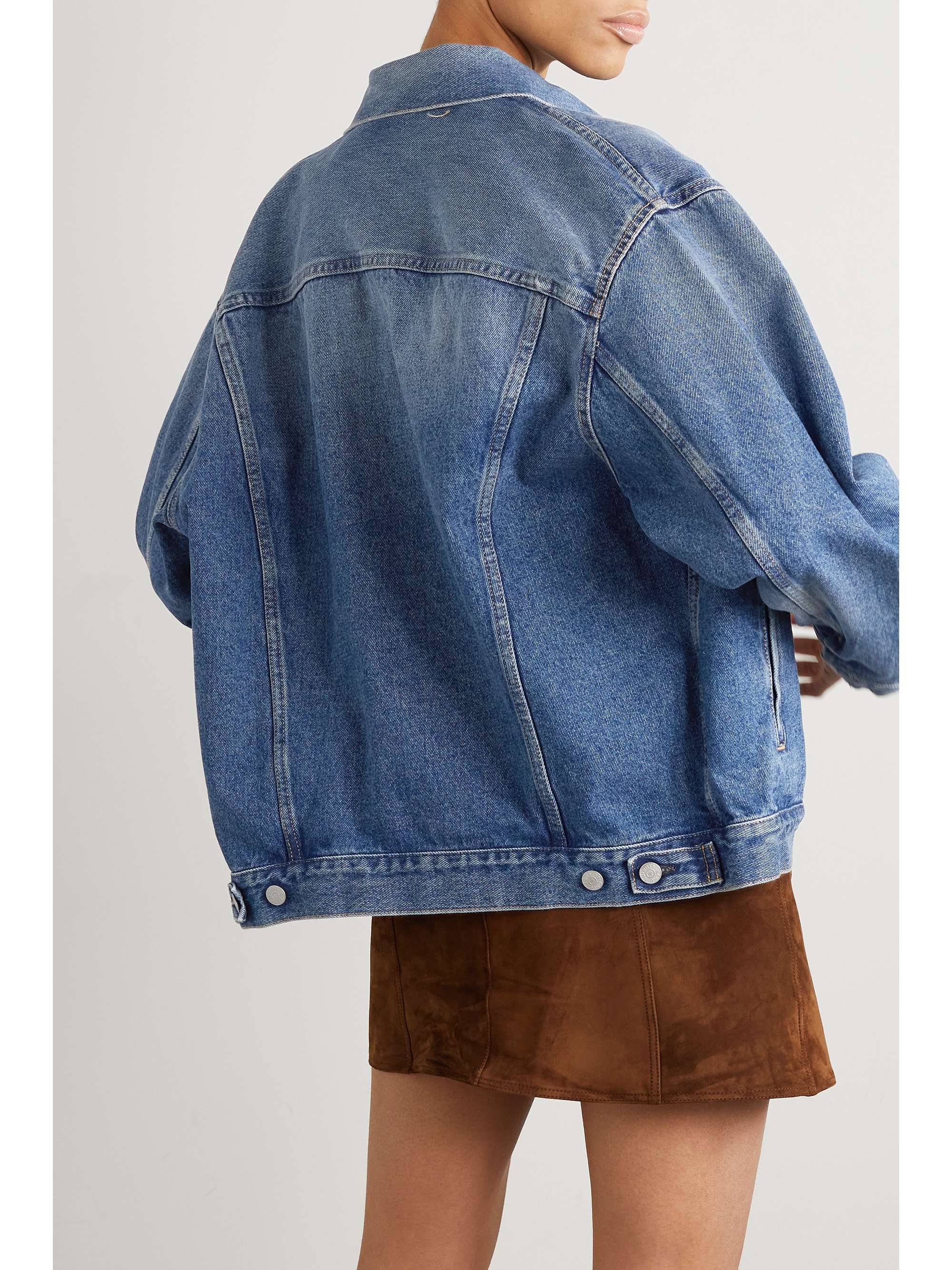 Distressed denim jacket