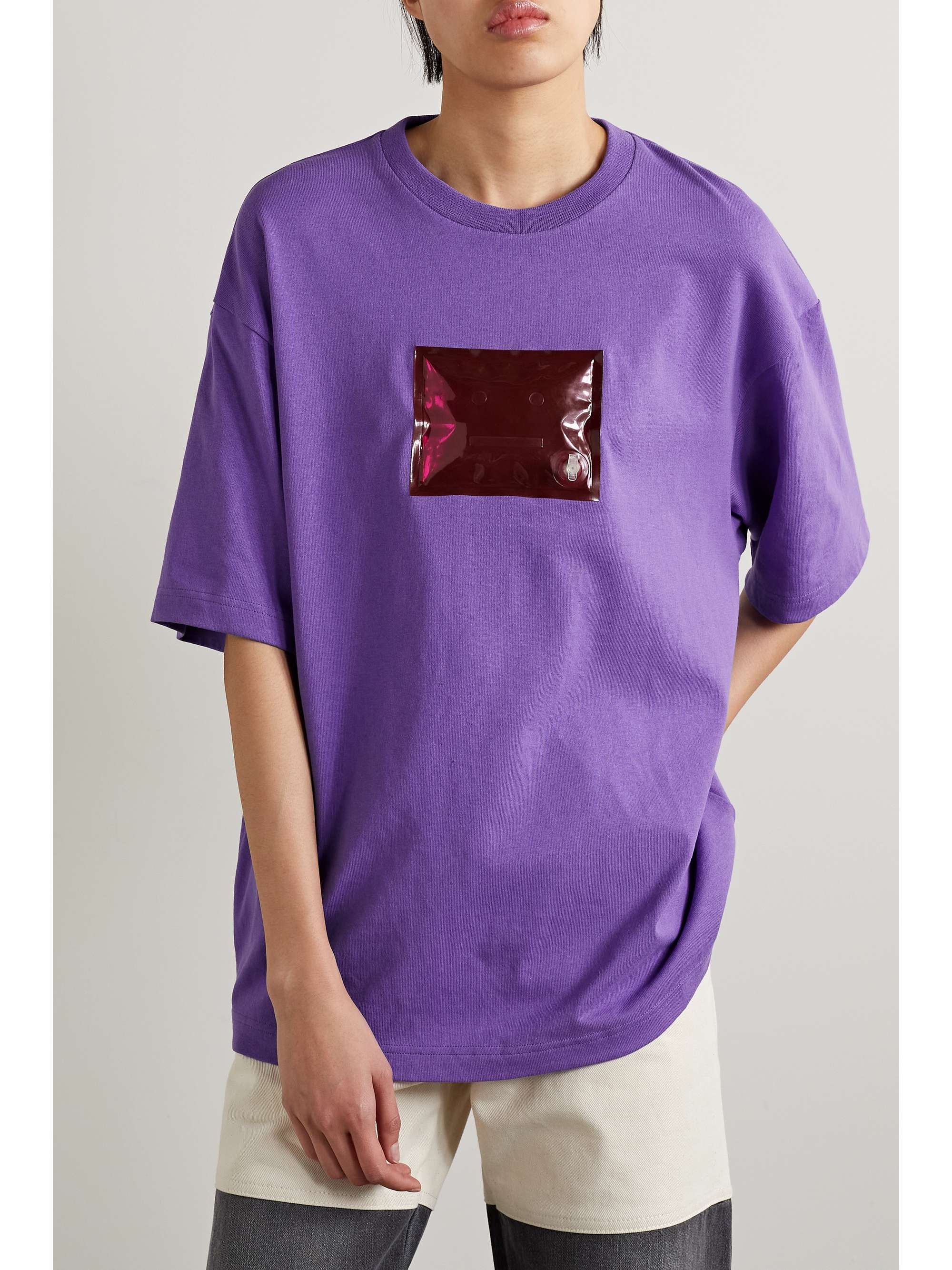 ACNE STUDIOS Appliquéd cottonjersey Tshirt NETAPORTER