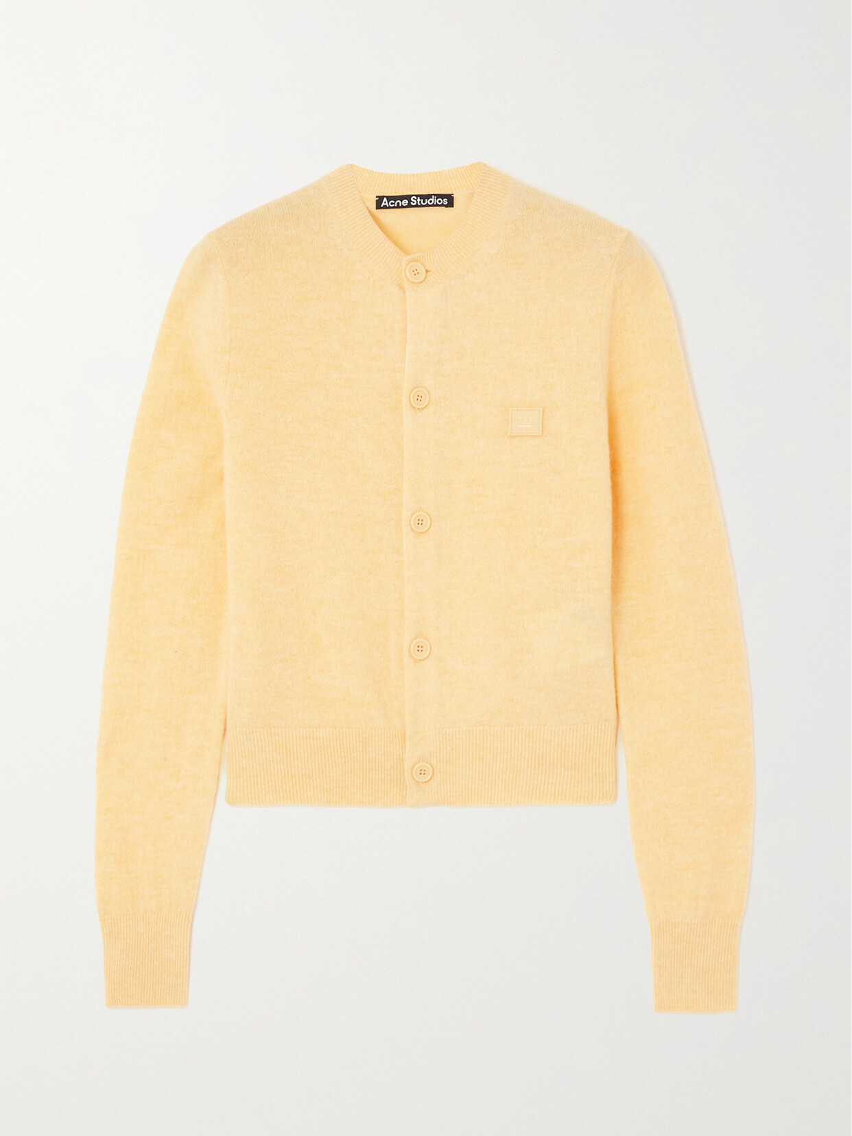 Acne Studios - Appliquéd Wool Cardigan - Yellow