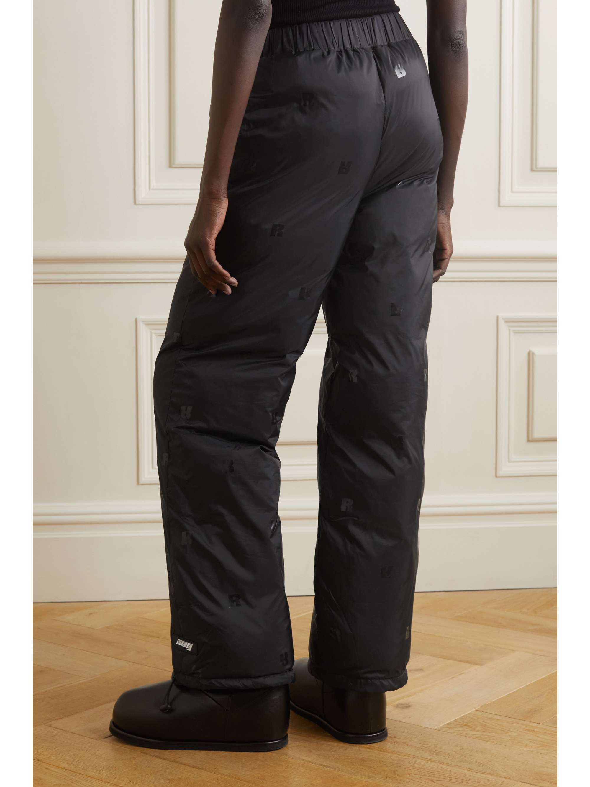 ROTATE BIRGER CHRISTENSEN Pantalon droit en tissu technique rembourré imprimé Sunday