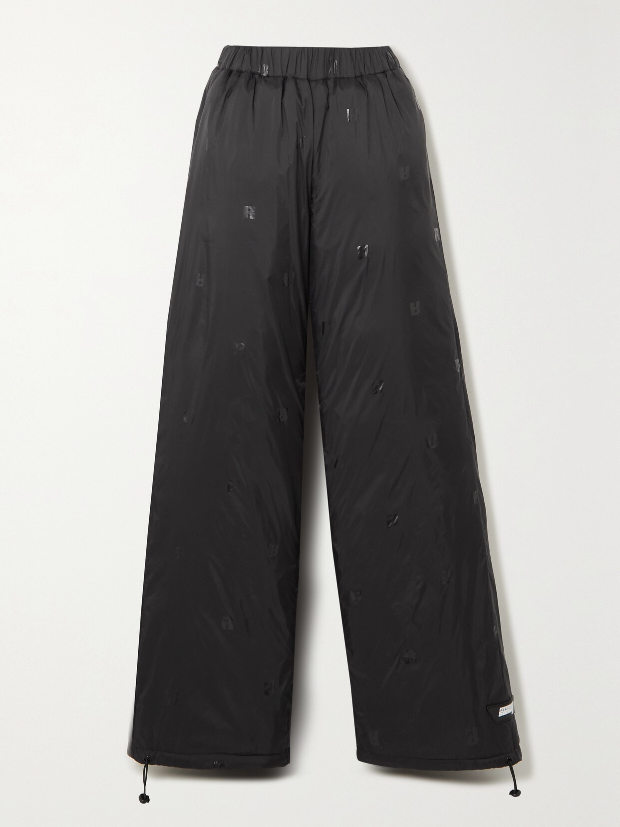 ROTATE Birger Christensen - Sunday Padded Printed Shell Straight-leg Pants - Black