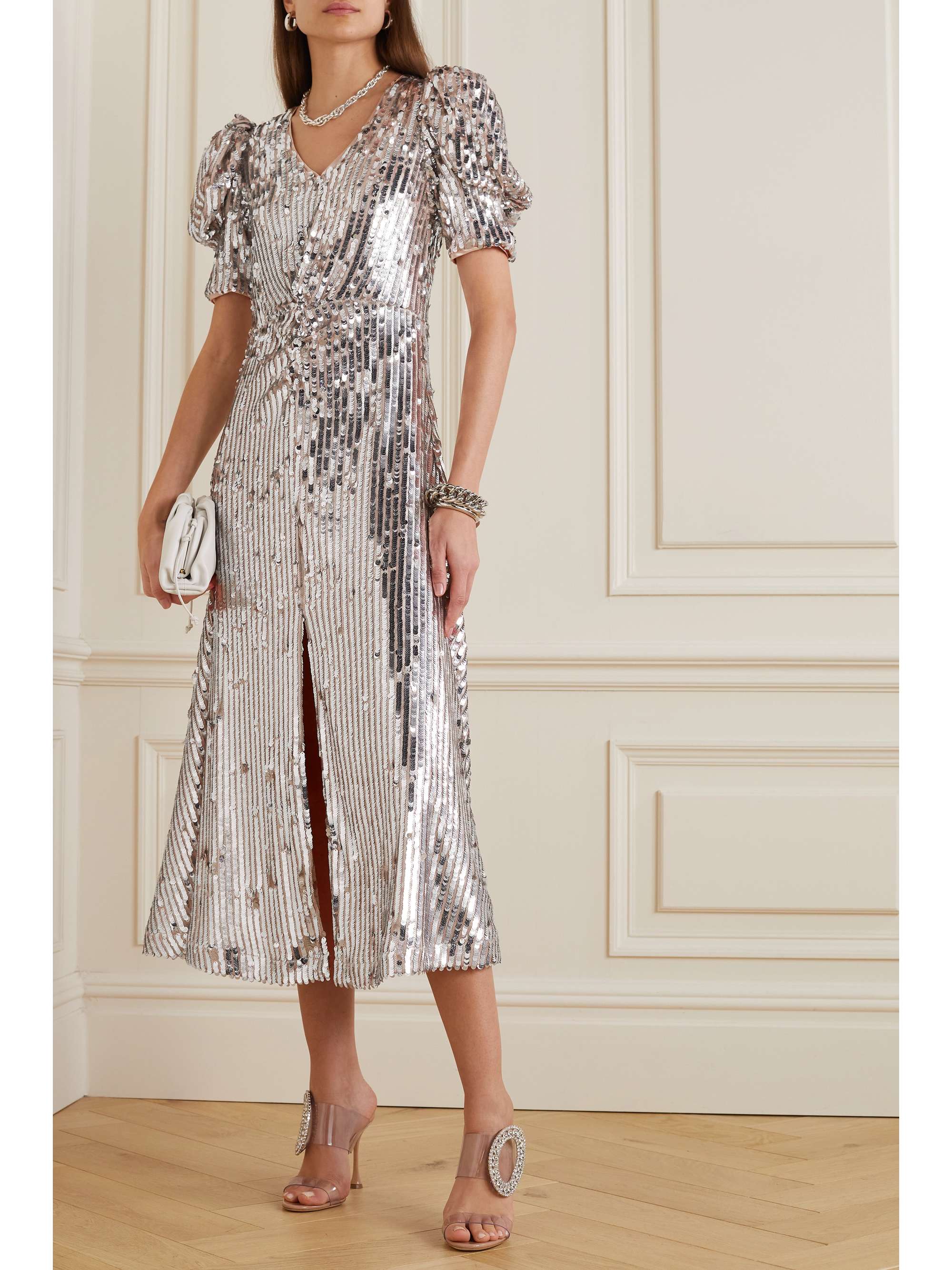 ROTATE BIRGER CHRISTENSEN Sierina sequined tulle midi dress | NET-A-PORTER