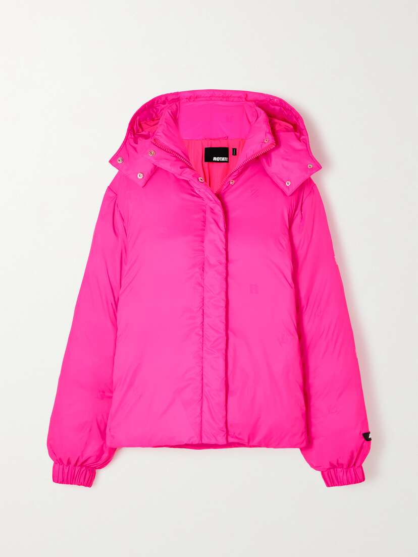 Rotate Birger Christensen Sunday Hooded Padded Printed Shell Jacket