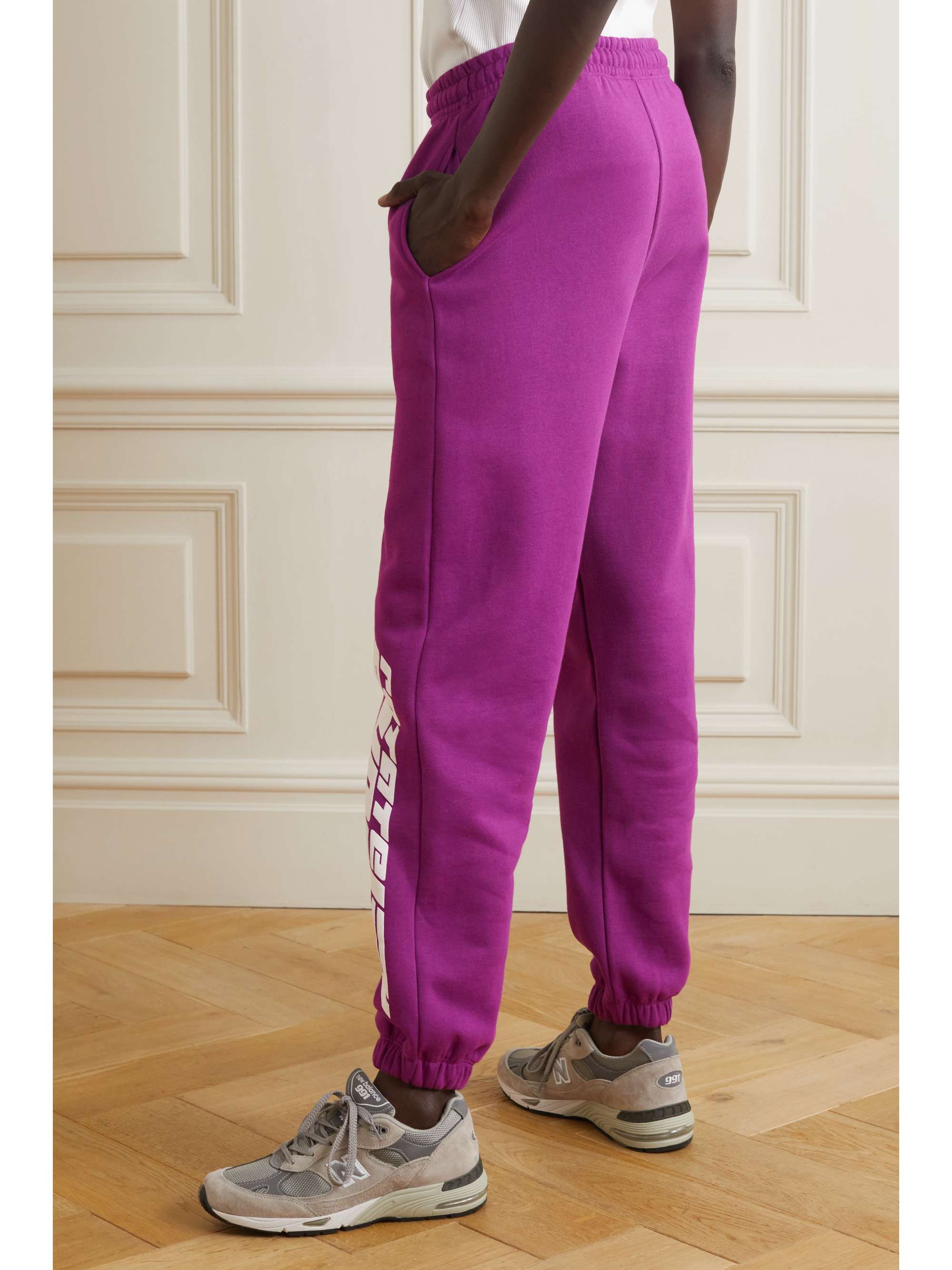 ROTATE BIRGER CHRISTENSEN Pantalon de survêtement en jersey de coton biologique imprimé Sunday