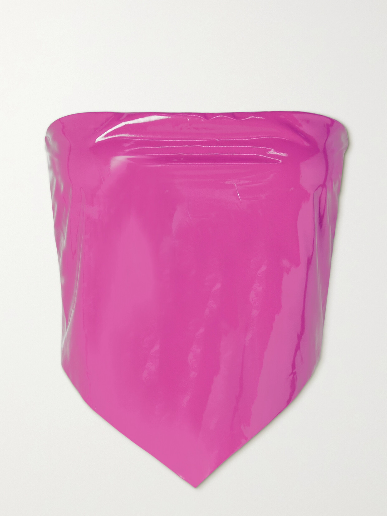 ROTATE Birger Christensen Angie Strapless Cropped Coated Top