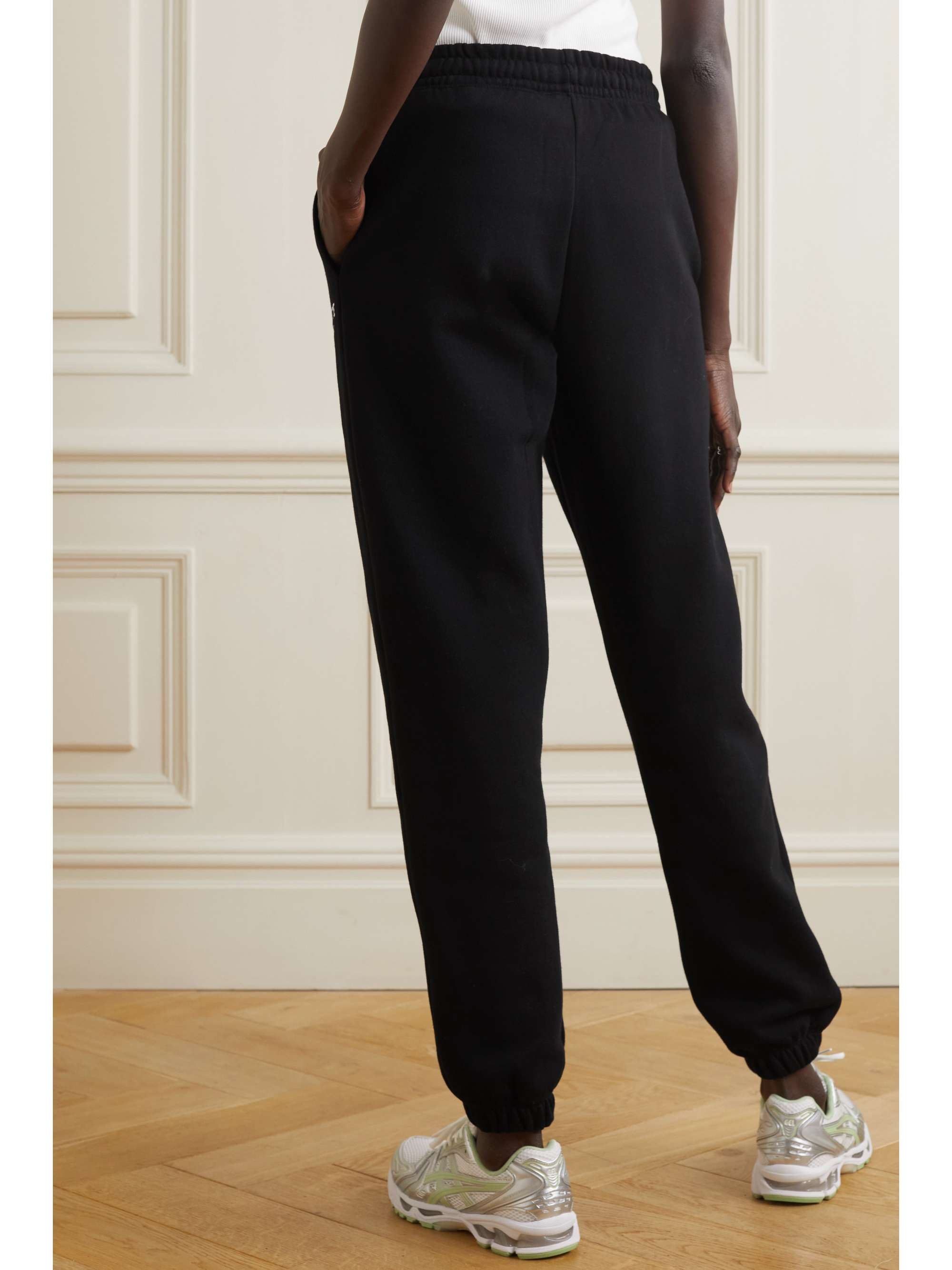 ROTATE BIRGER CHRISTENSEN Pantalon de survêtement en jersey de coton biologique à broderie Sunday