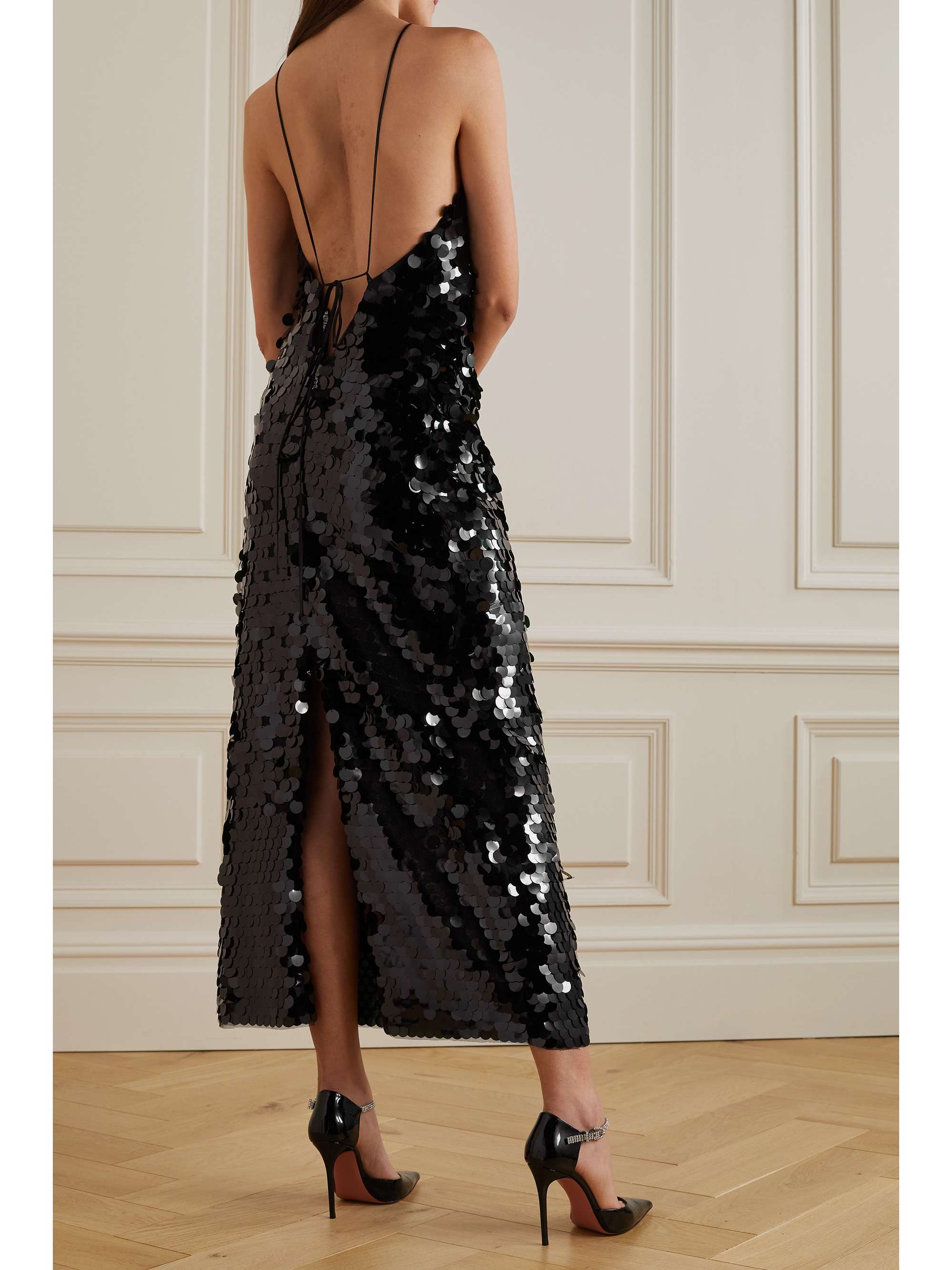 ROTATE BIRGER CHRISTENSEN Nunni paillette-embellished recycled-tulle midi dress
