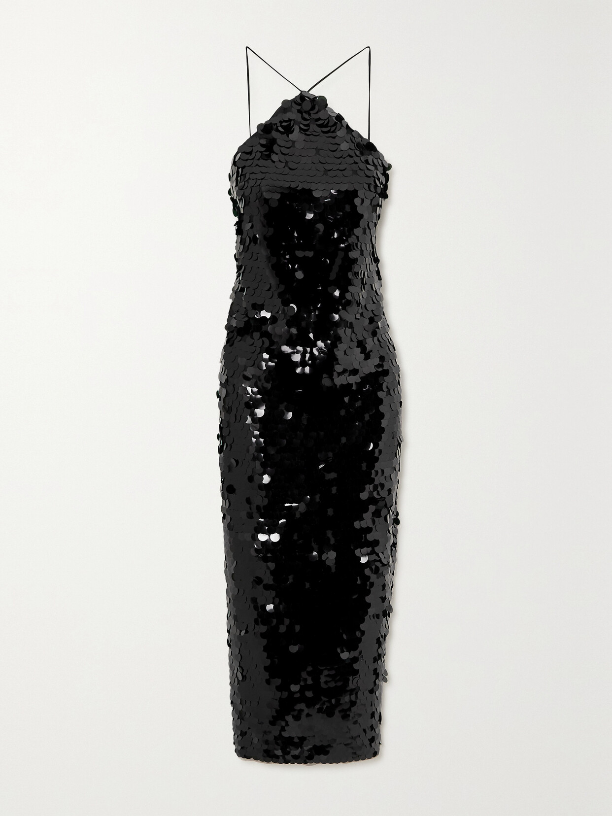 ROTATE Birger Christensen - Nunni Paillette-embellished Recycled-tulle Midi Dress - Black