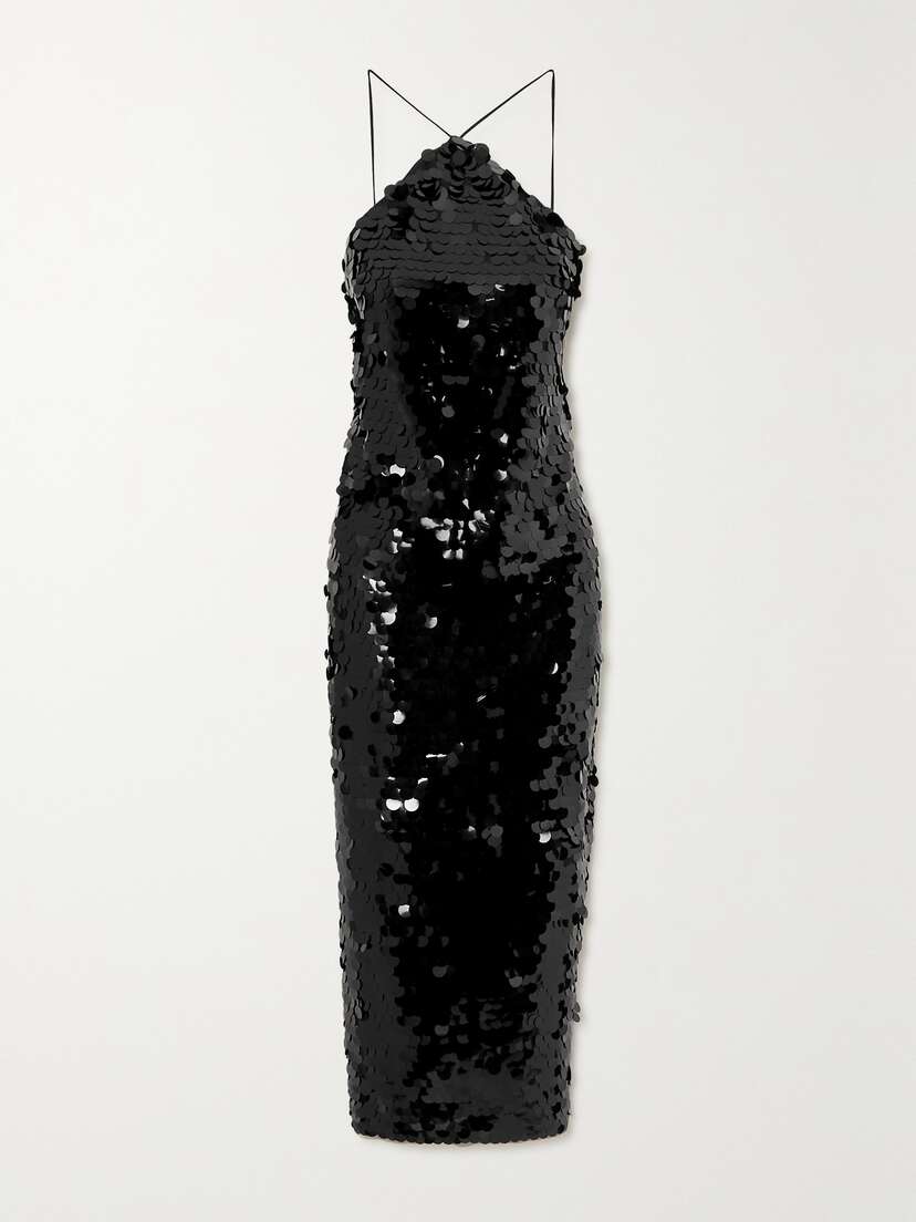Rotate Birger Christensen Nunni Paillette-embellished Recycled-tulle Midi Dress